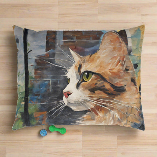 Watercolor Kitty Pet Bed