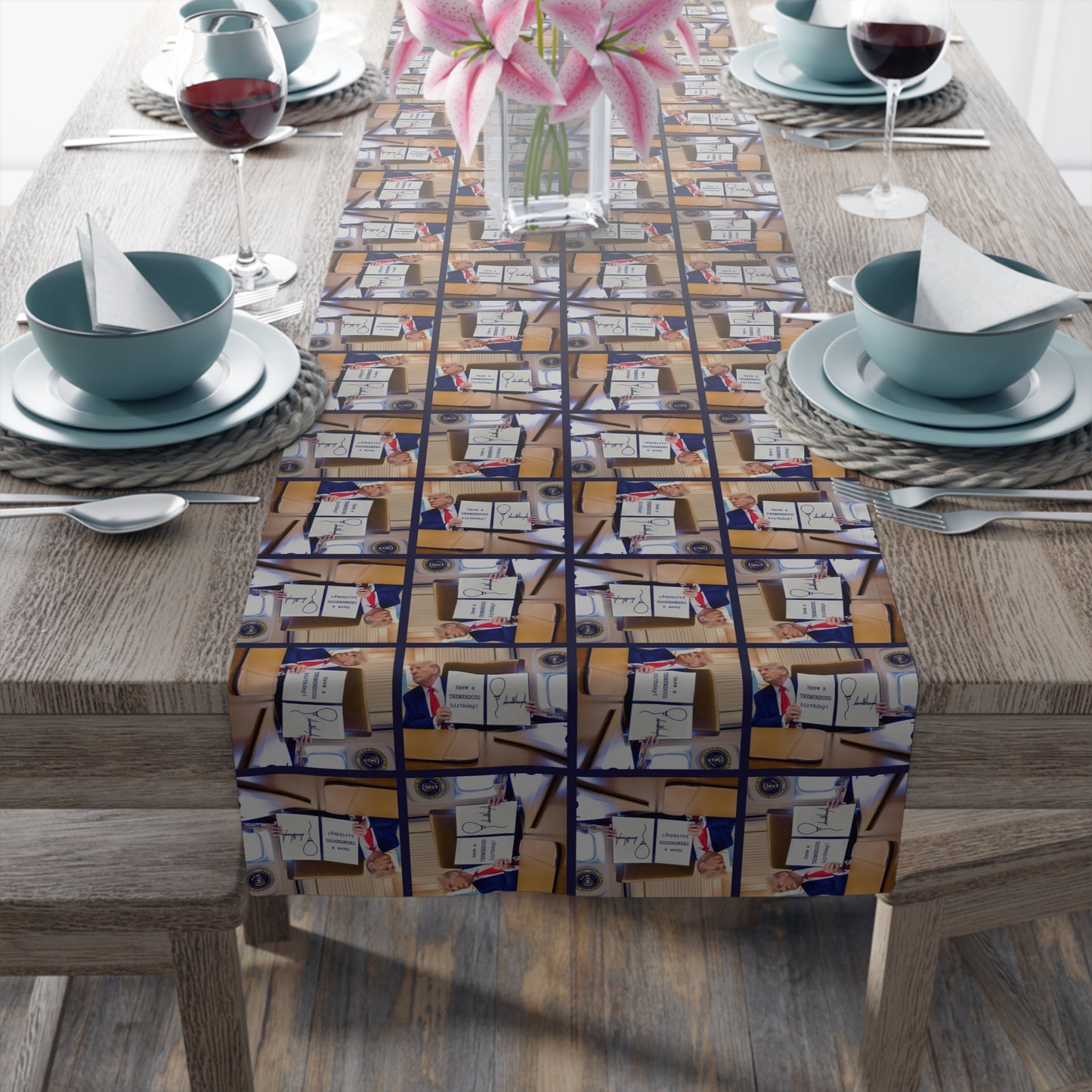 Trump Happy Birthday Table Runner - EpiAl's Shop