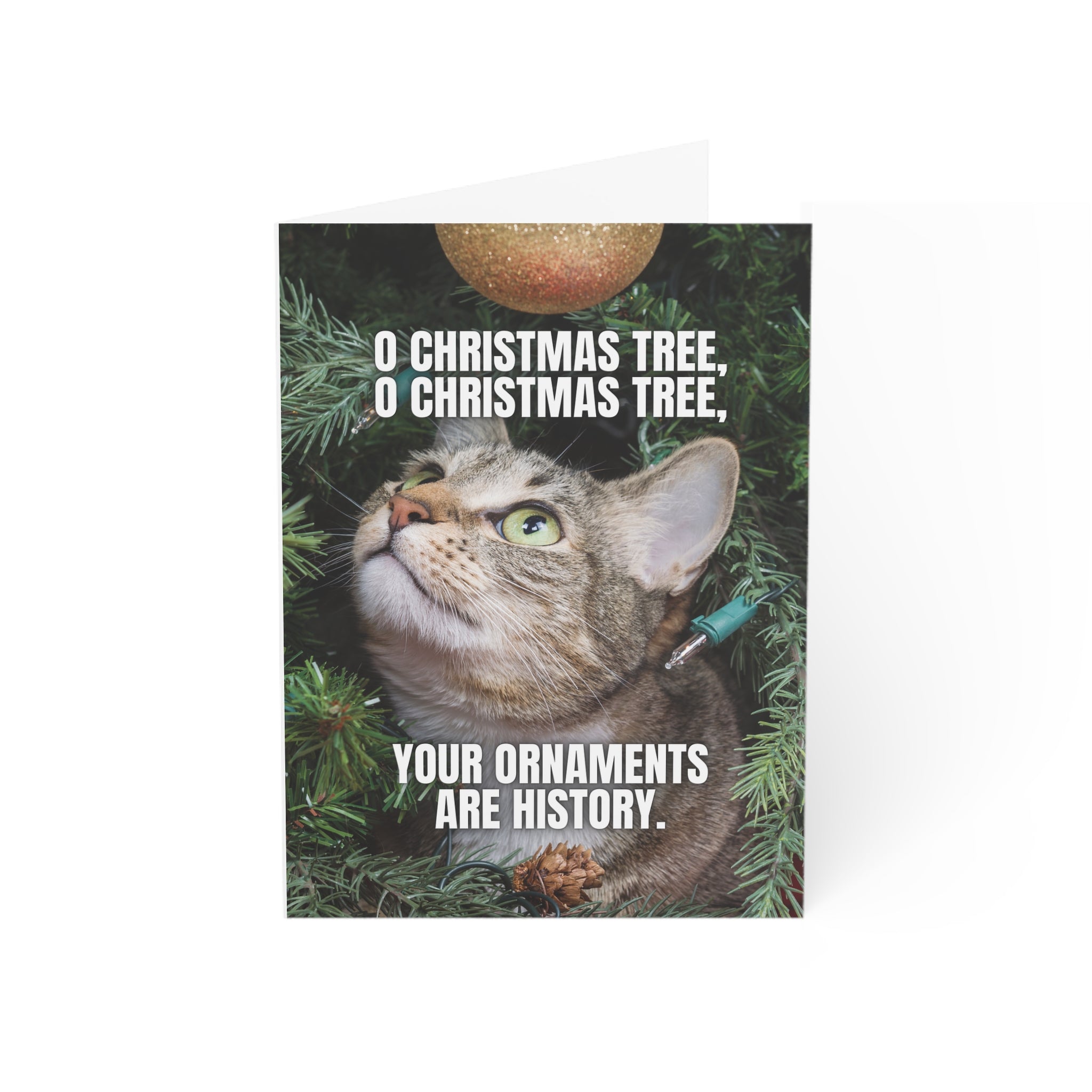 Photo depicting the O Christmas Tree Greeting Cards (1, 10, 30, and 50pcs) from EpiAl's Shop.