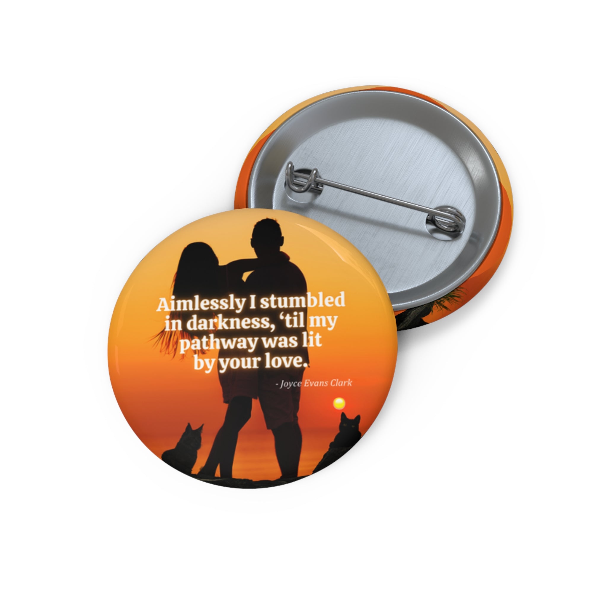 Photo depicting the Aimlessly Pin Buttons from EpiAl's Shop.