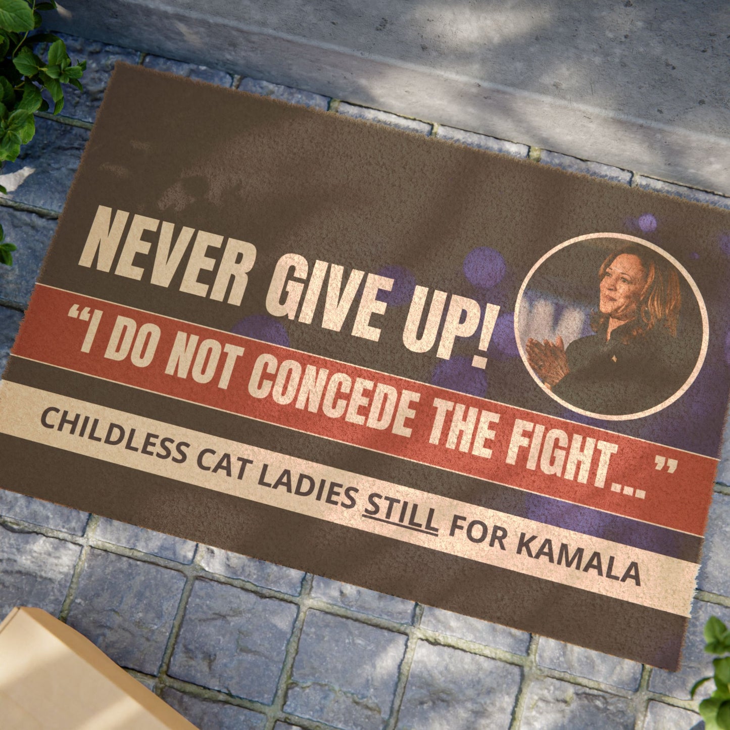 Never Give Up - Kamala Doormat