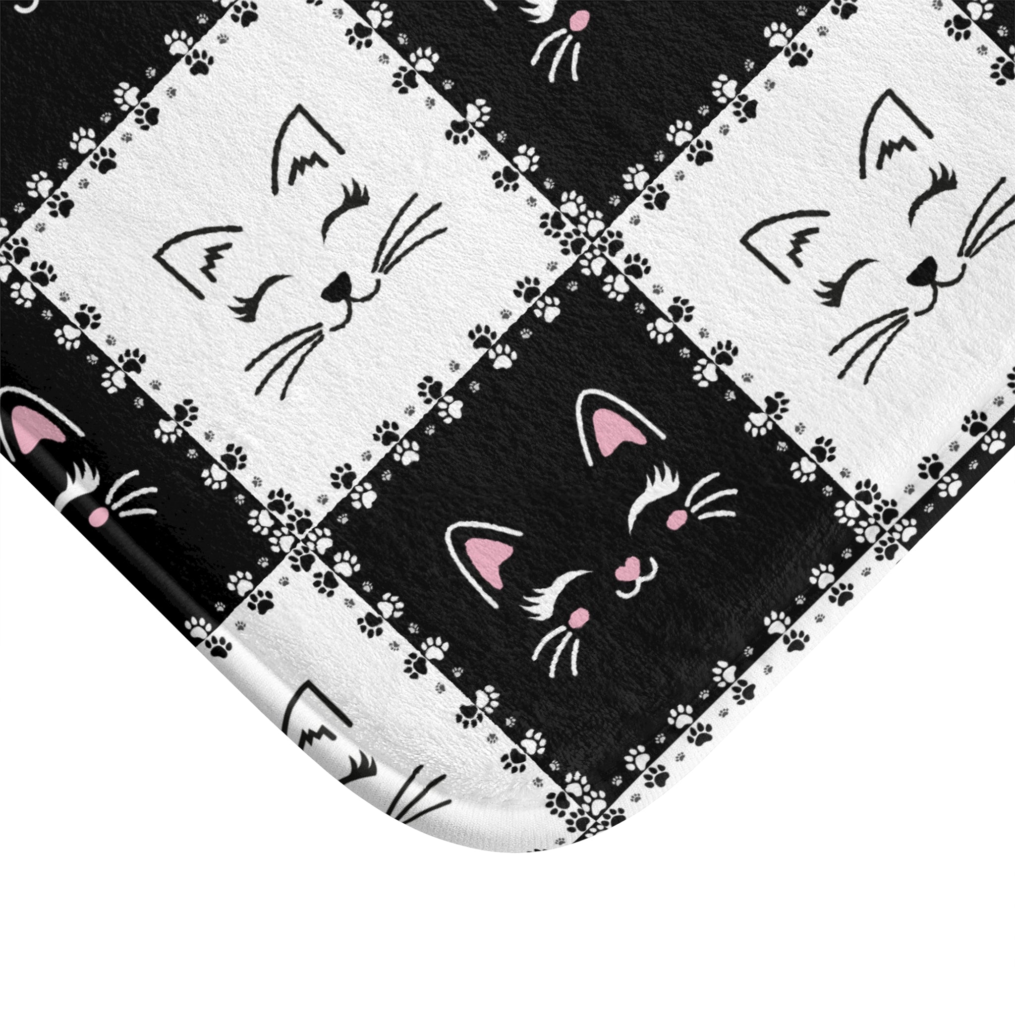 Checkerboard Cats Bath Mat - EpiAl's Shop