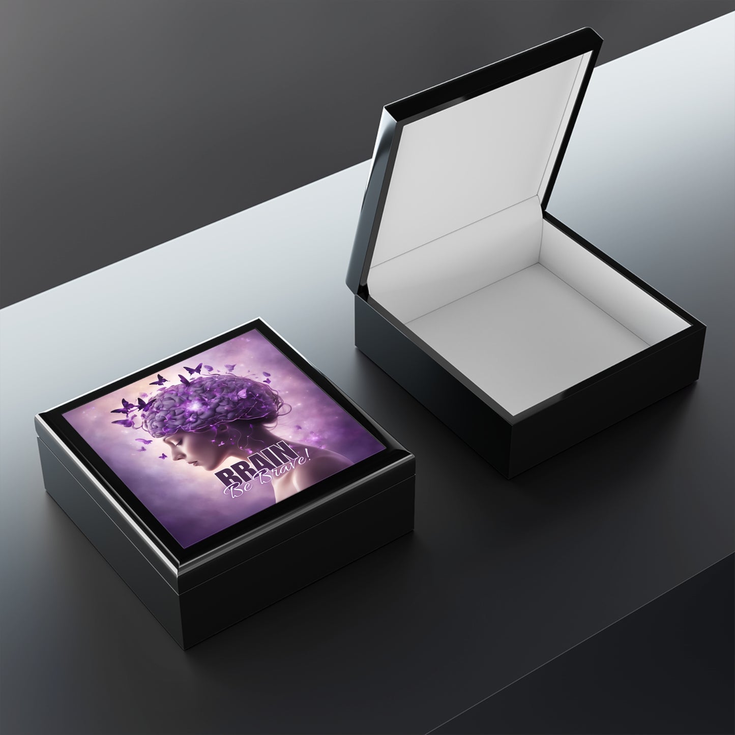 Beautiful Brain Be Brave Jewelry Box