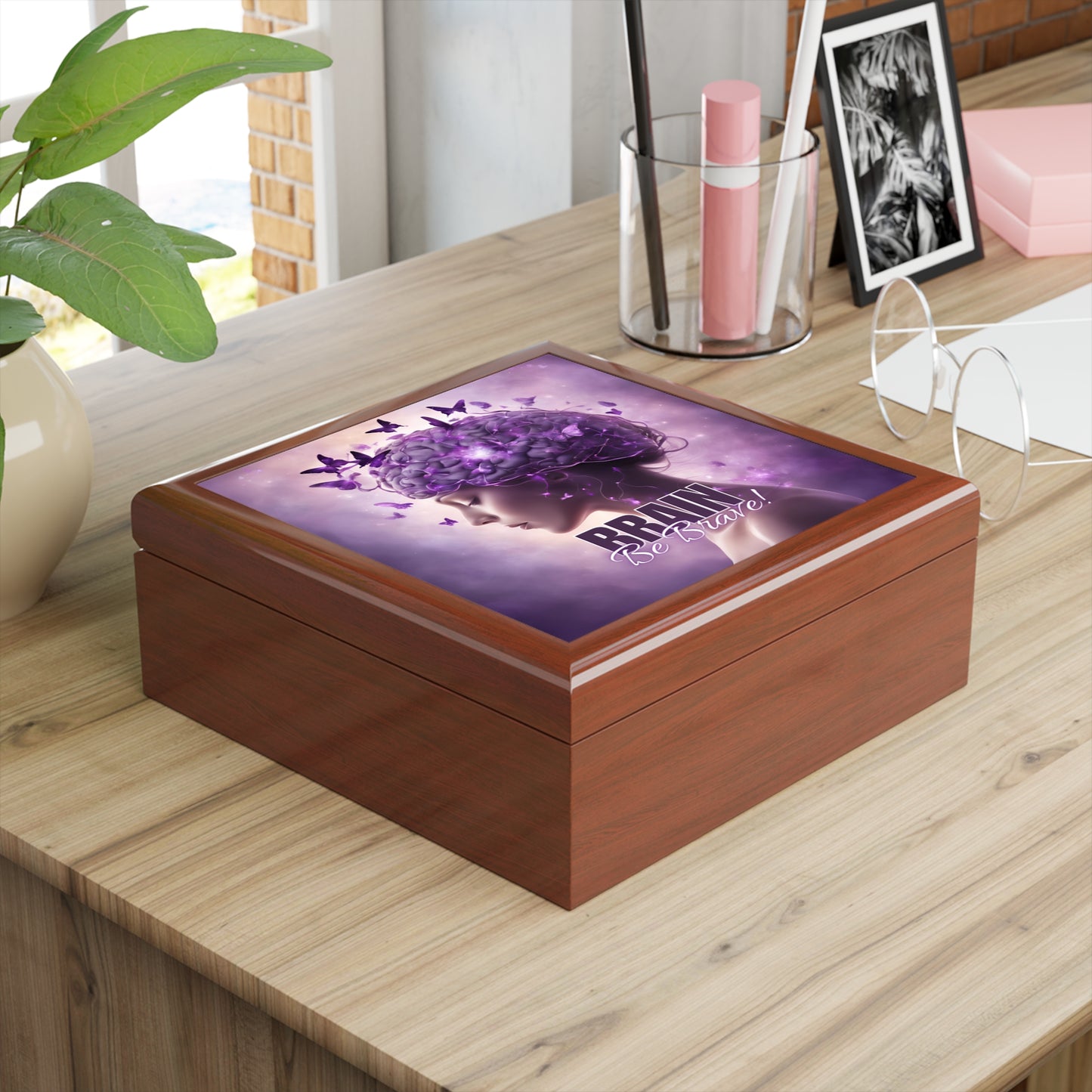 Beautiful Brain Be Brave Jewelry Box