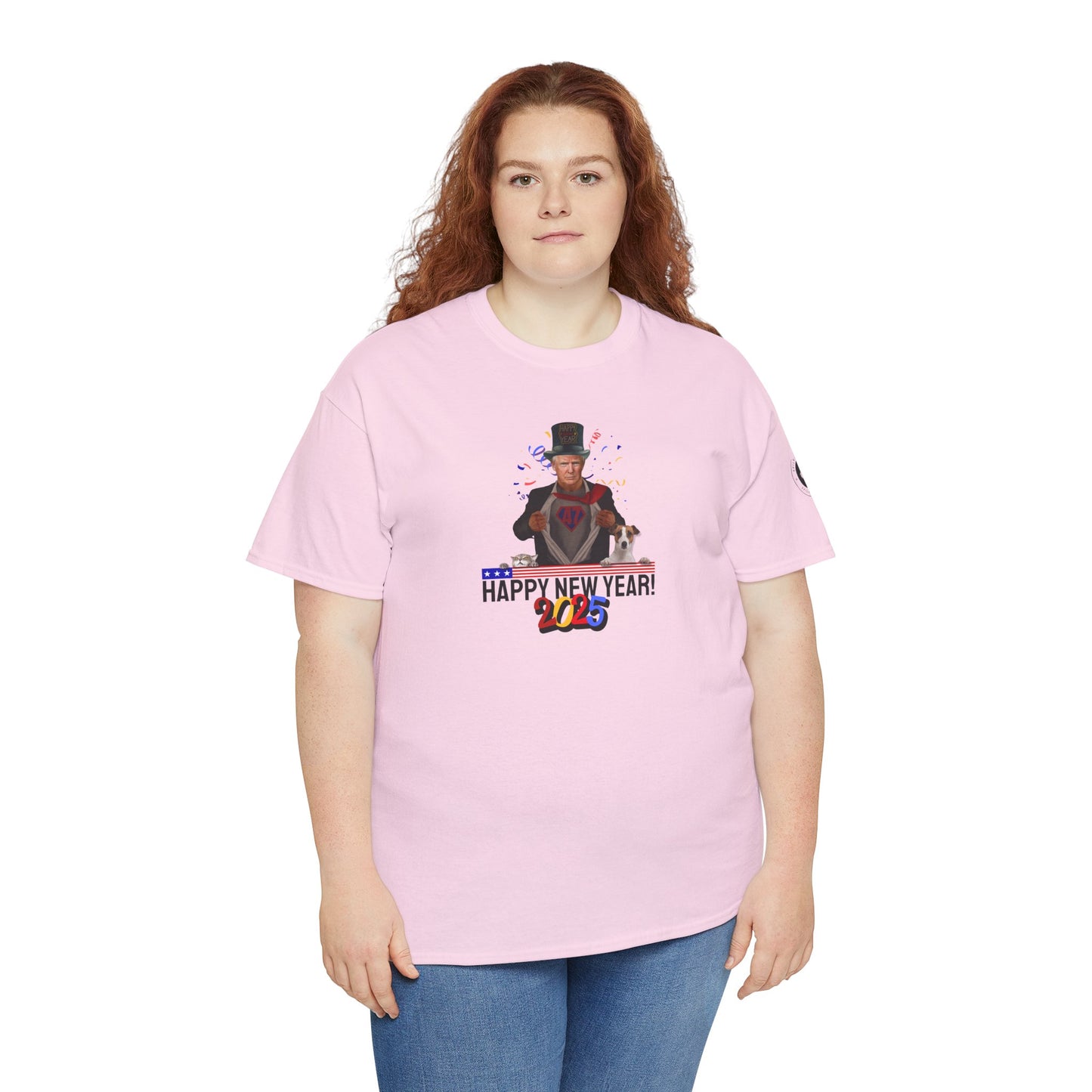 Trump Happy New Year 2025 Unisex Heavy Cotton Tee
