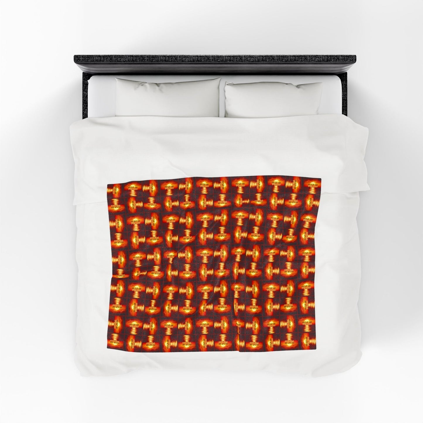 Cozy Velveteen Plush Blanket - Sunset Gulf of Mexico Design Printify