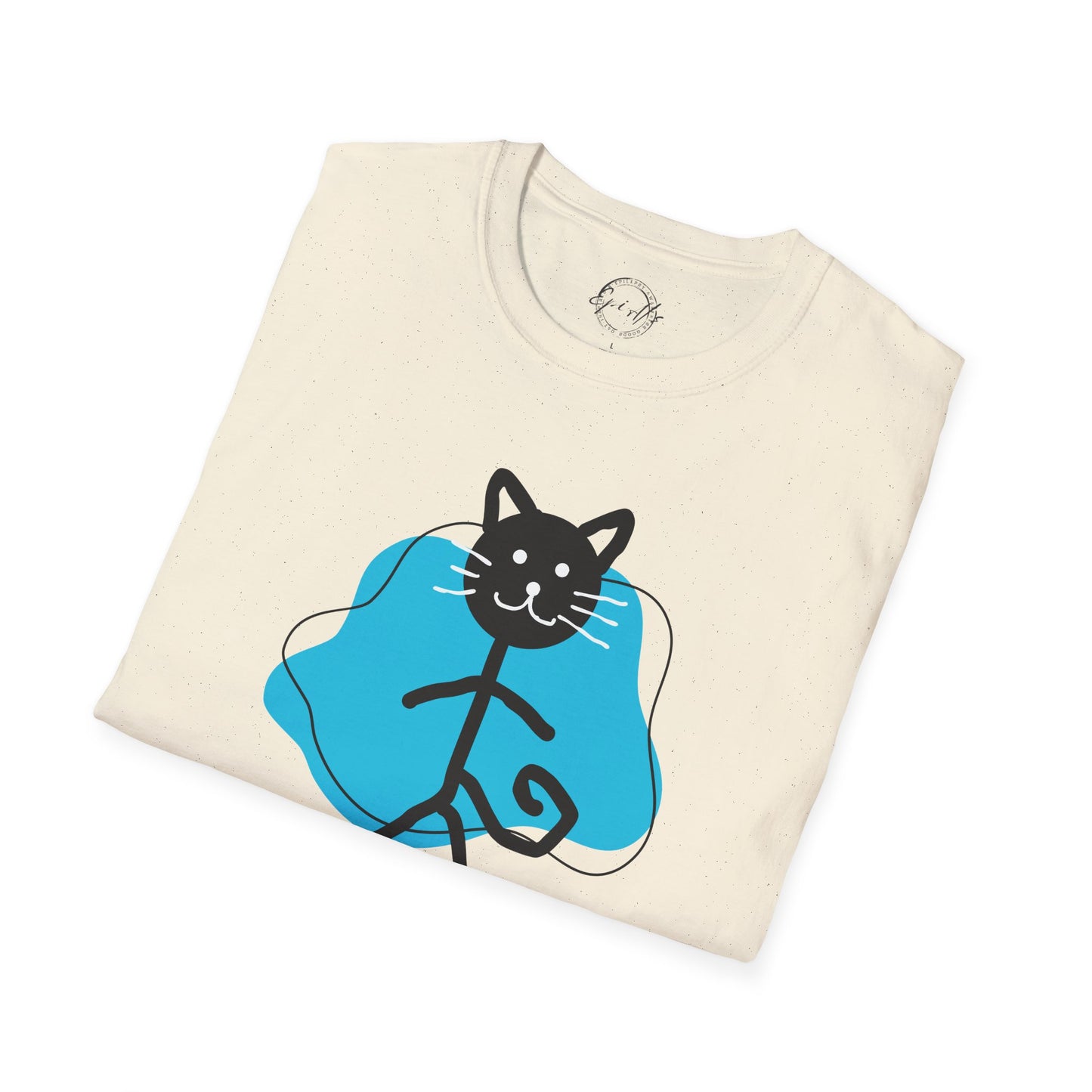 Playful Cat Graphic T-Shirt – Unisex Softstyle Tee for Cat Lovers