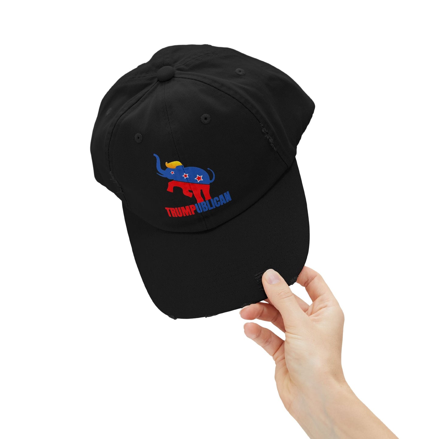 Trumpublican Unisex Distressed Cap Printify