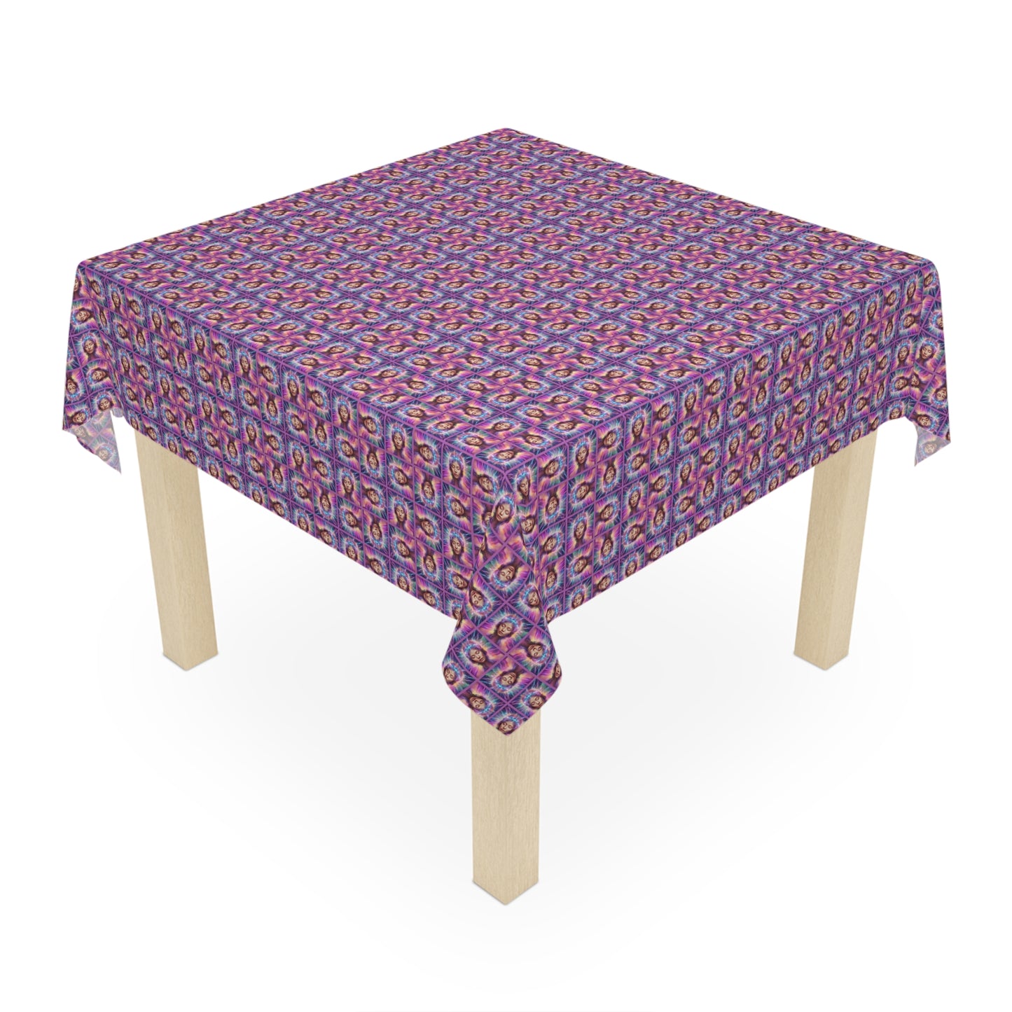 Colorful Brain Epilepsy Awareness Tablecloth