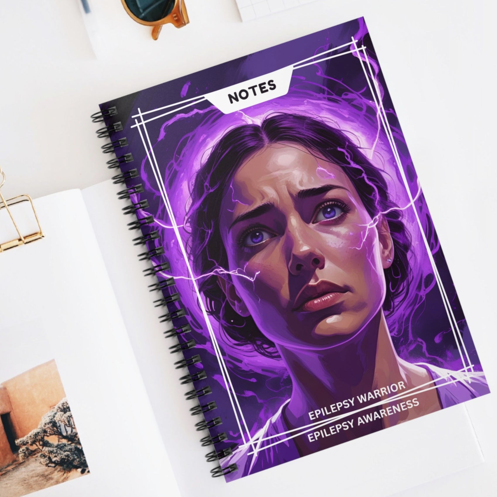 Epilepsy Warrior Spiral Ruled-Lined Notebook