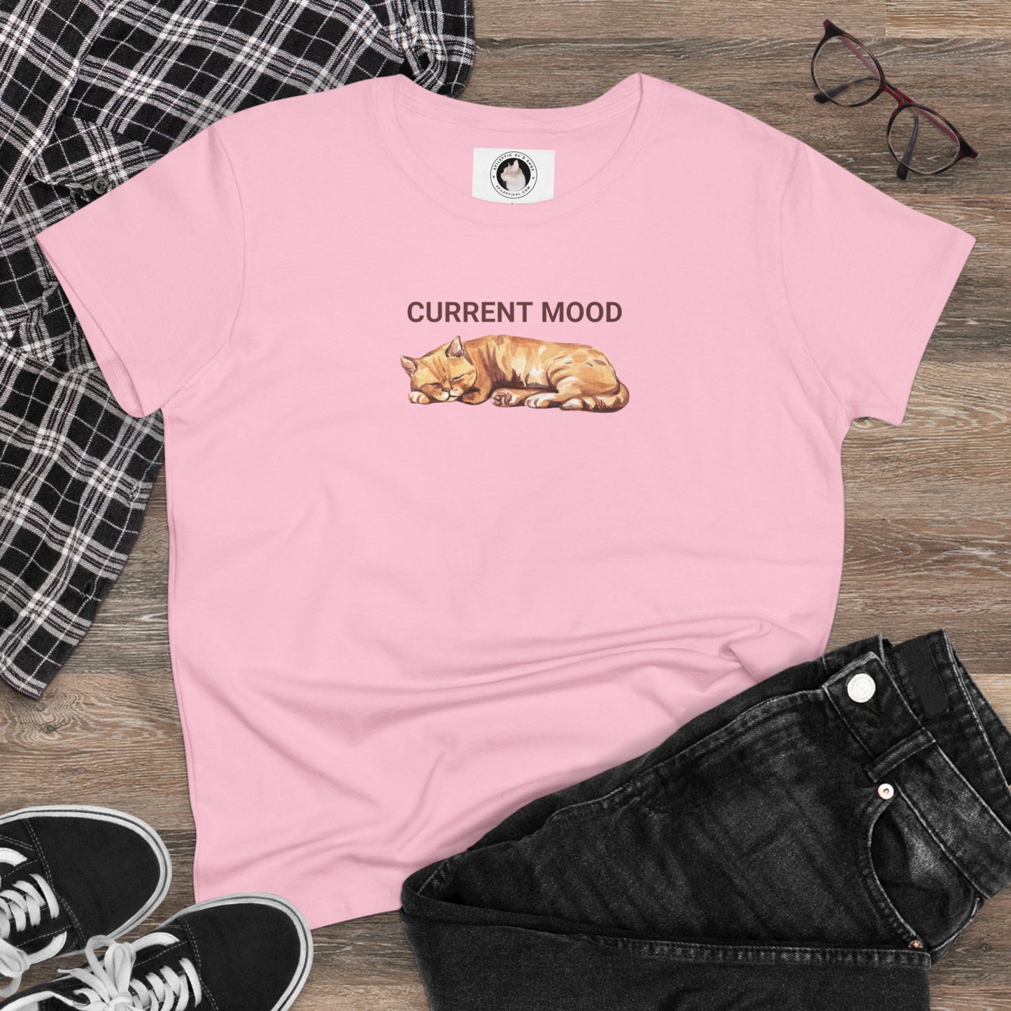 Current Mood: Sleepy Women's Midweight Cotton Tee