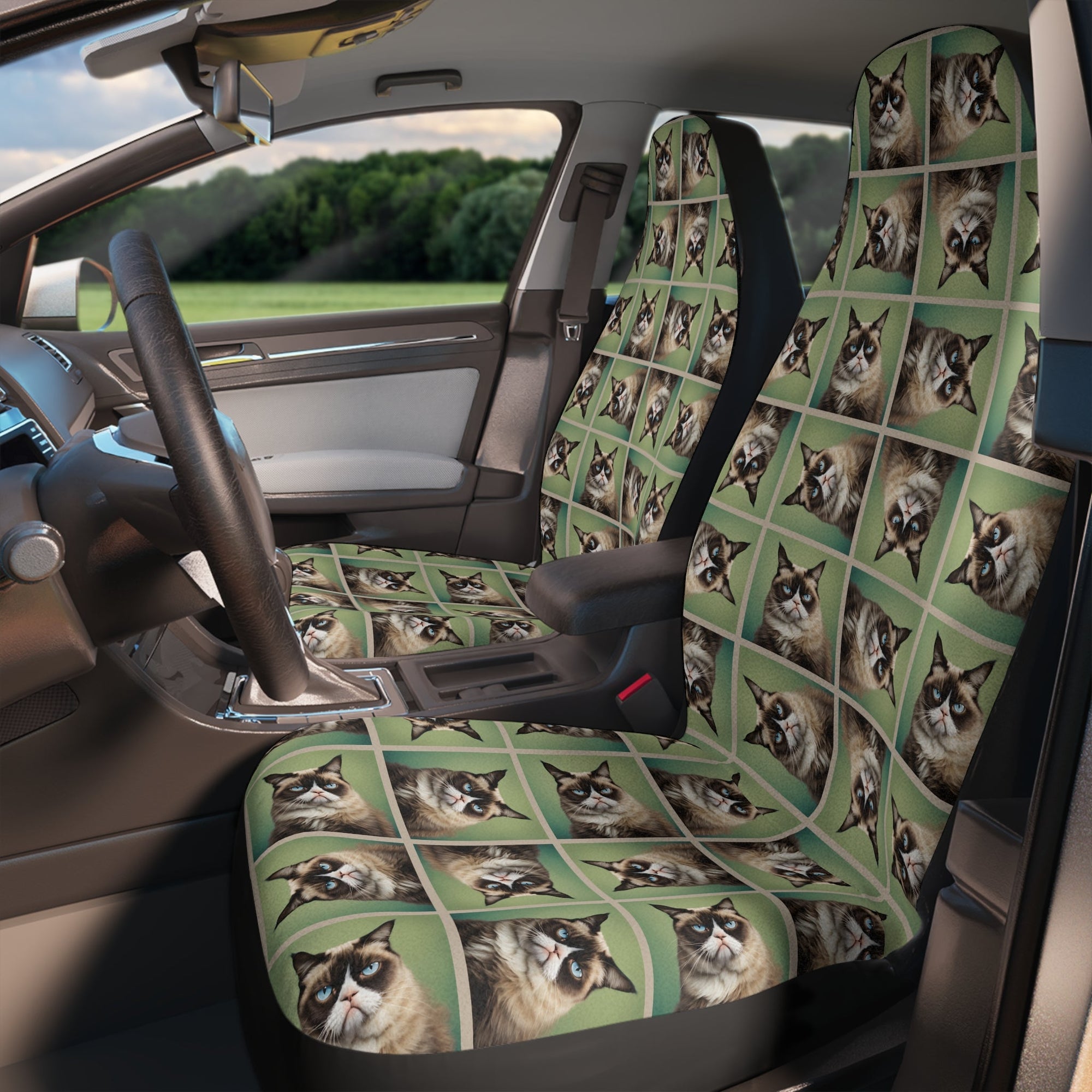 Grumpy Cat Car Seat Covers Printify