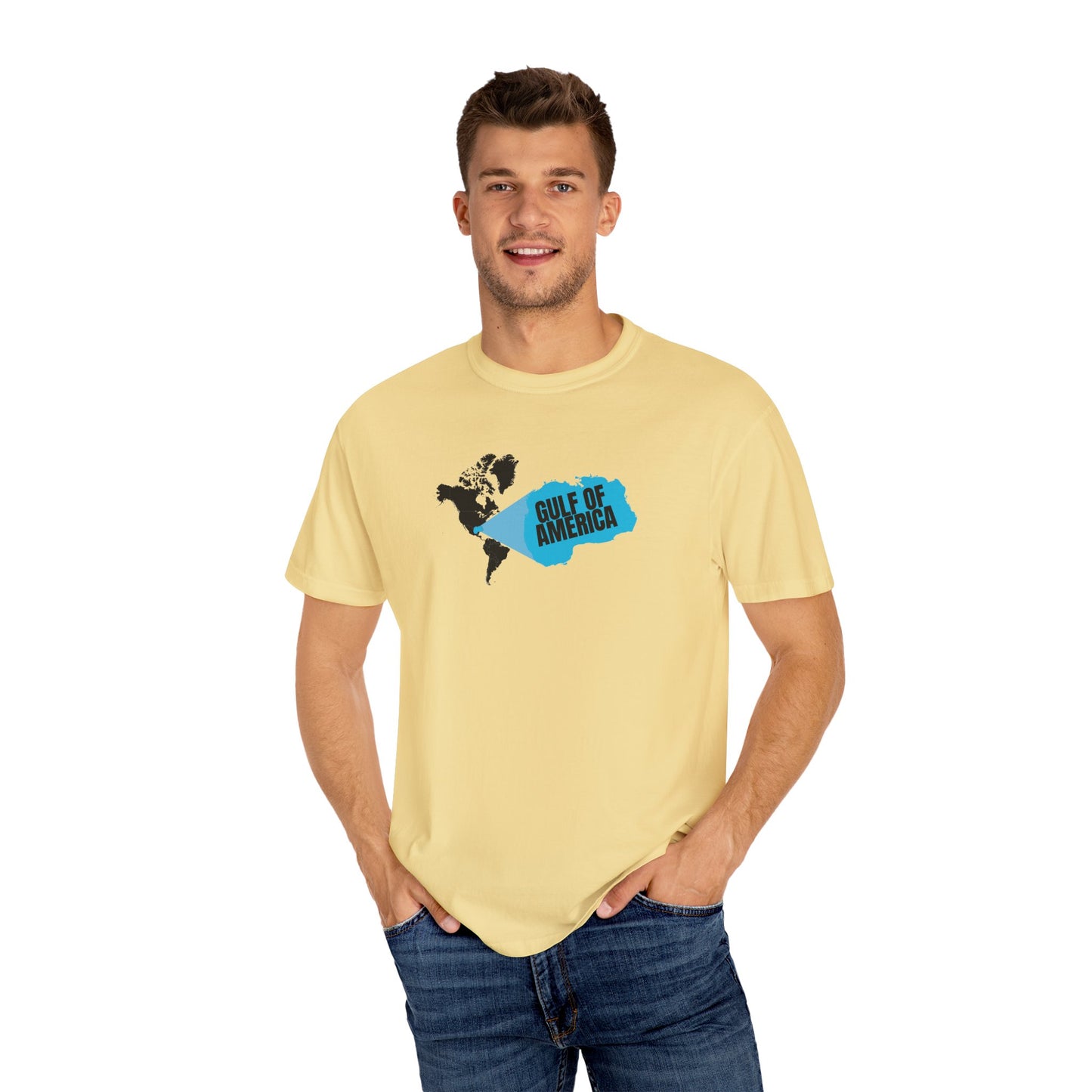 Gulf of America Map Unisex Garment-Dyed T-Shirt