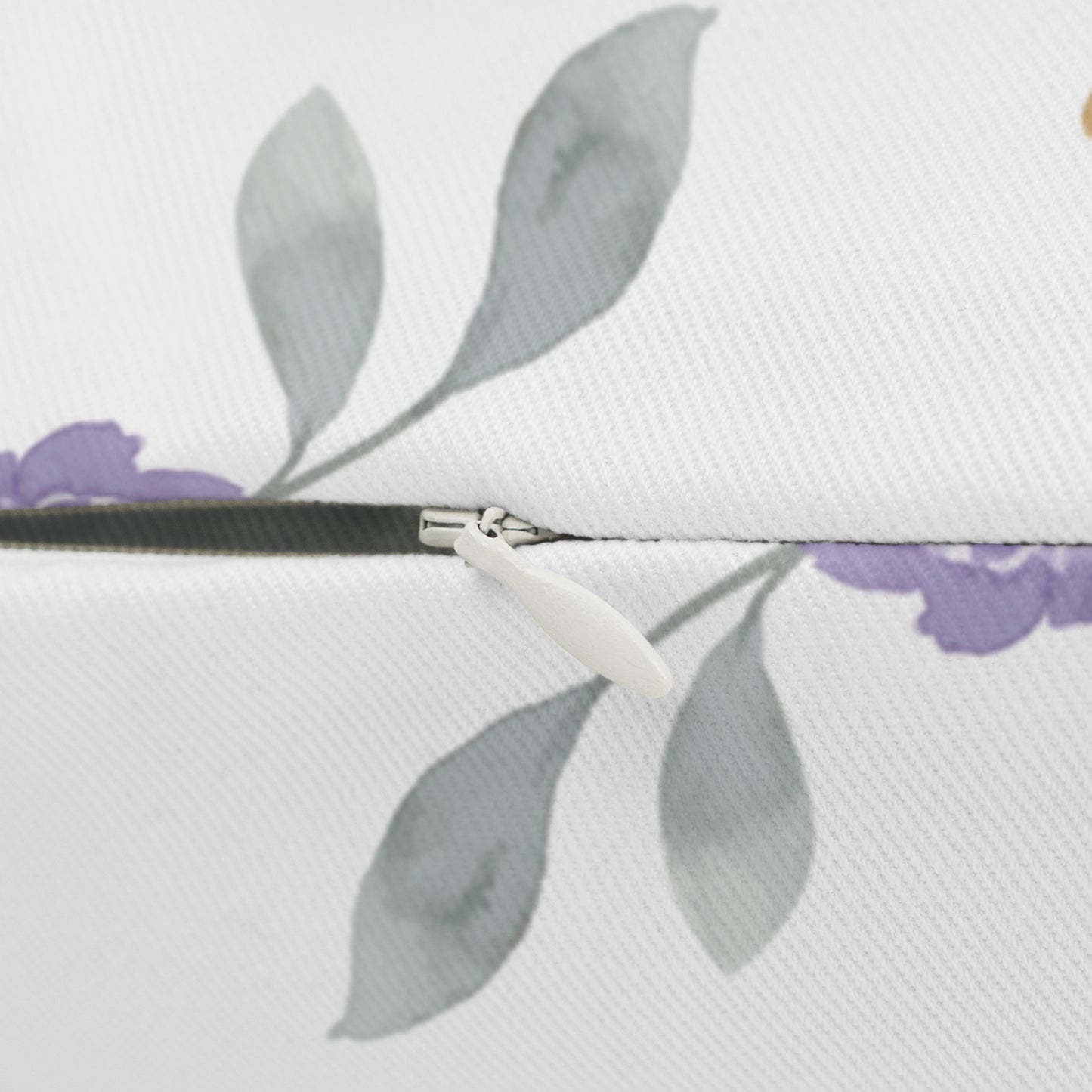 Purple Ribbon Spun Polyester Lumbar Pillow