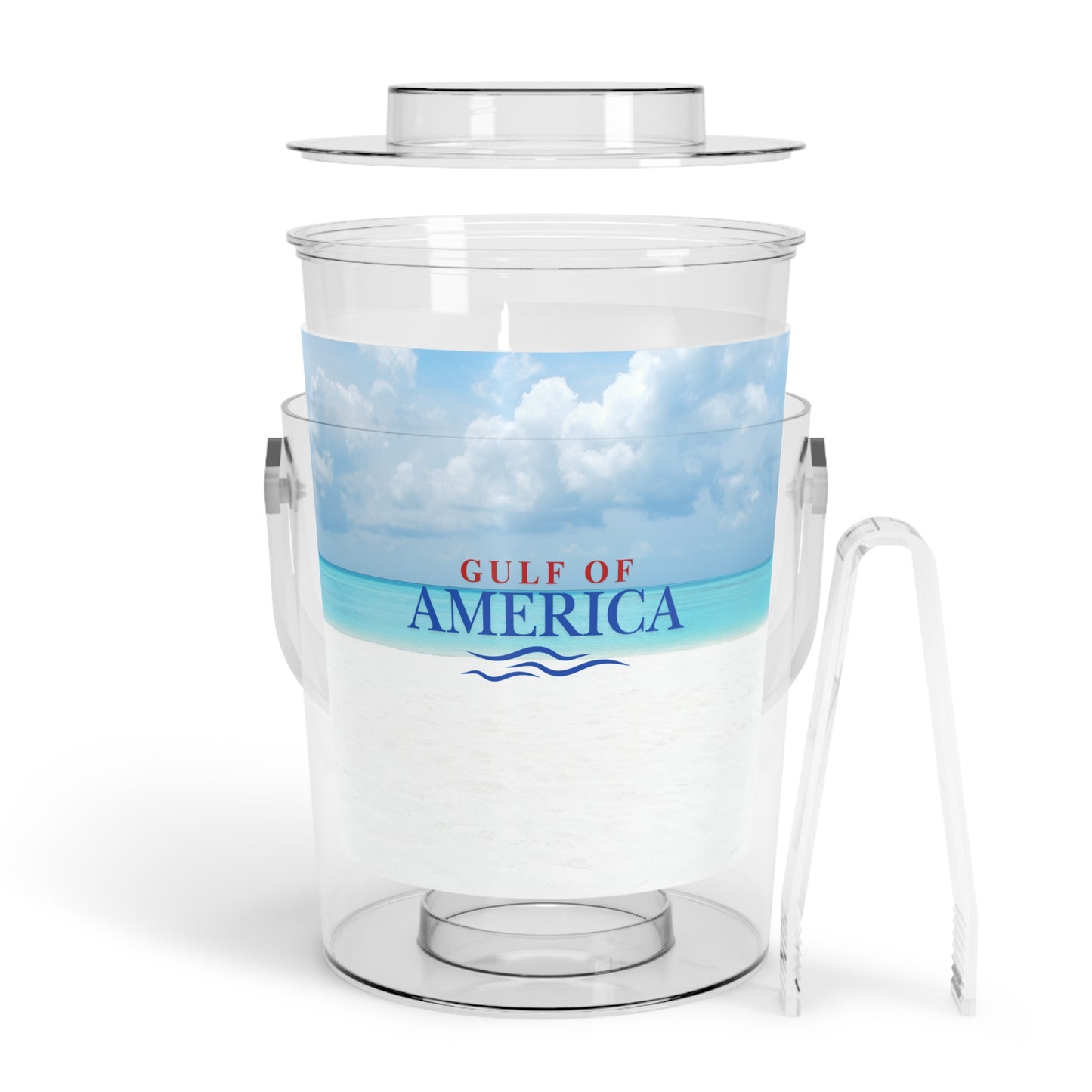Gulf of America Ice Bucket with Tongs