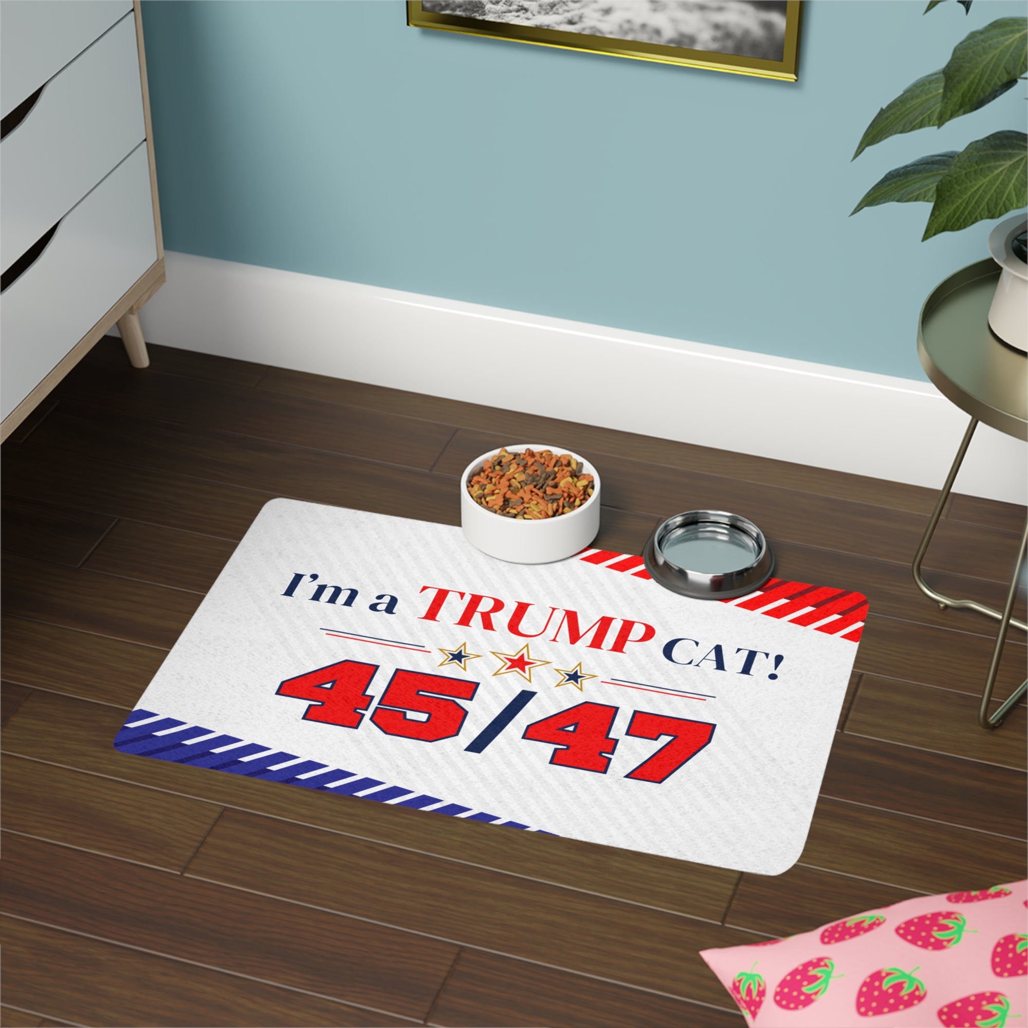 Trump 45 47 Cat Food Mat (12x18)