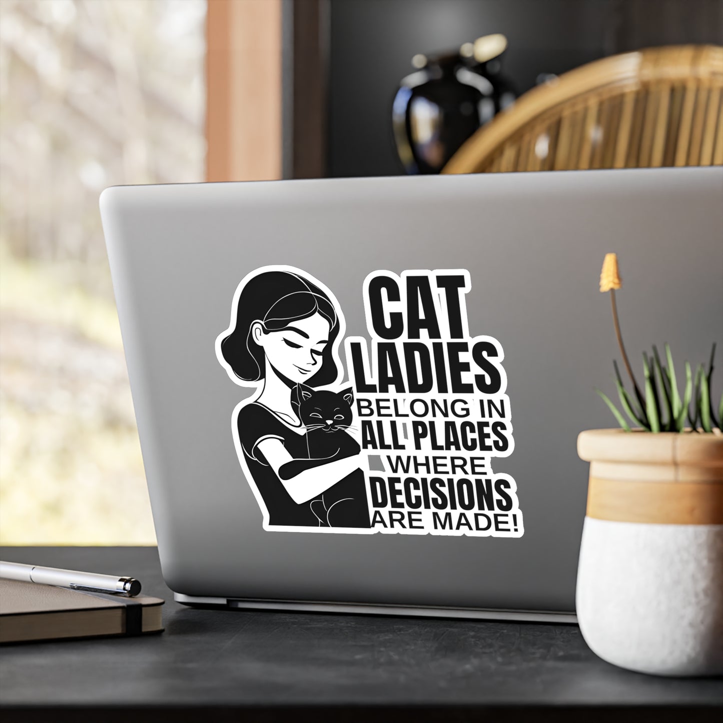Cat Lady Vinyl Decal for Cat Lovers
