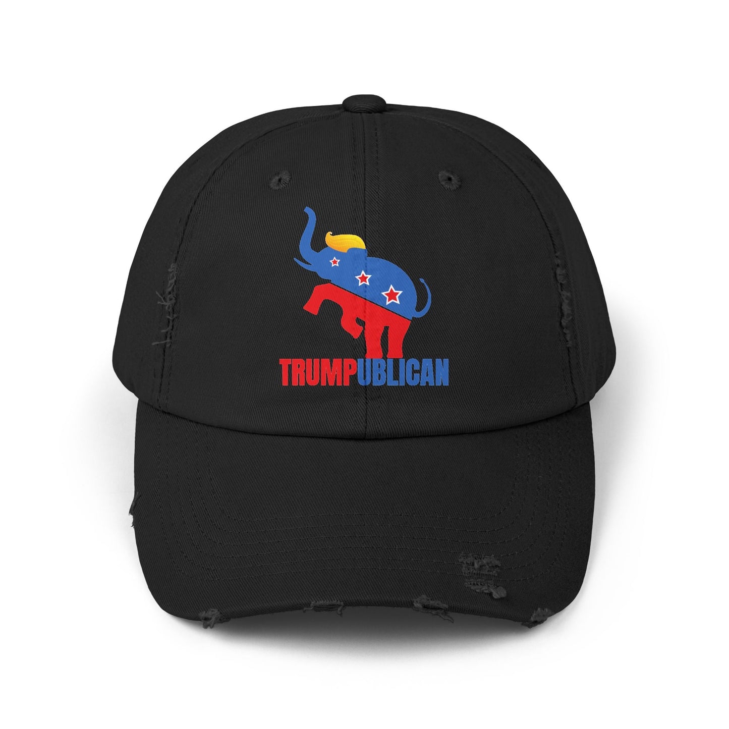 Trumpublican Unisex Distressed Cap Printify