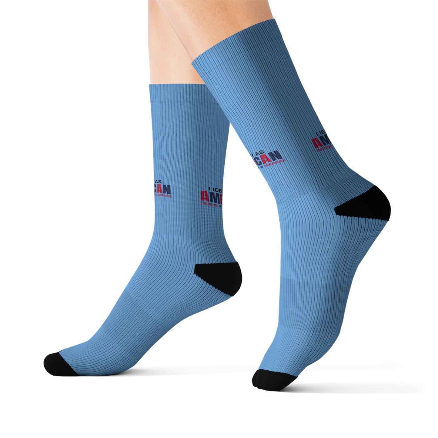 Identifies as American Sublimation Socks Printify