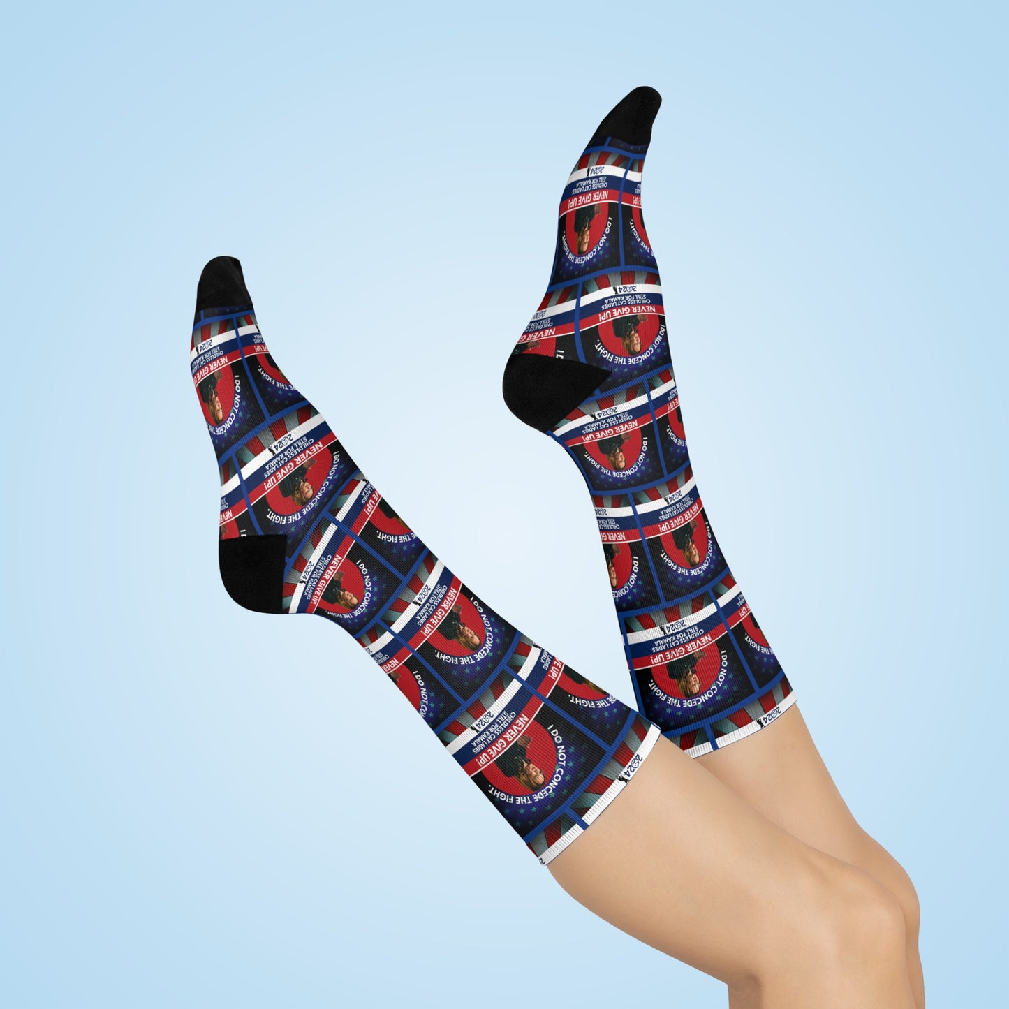 Never Give Up - Kamala Cushioned Crew Socks