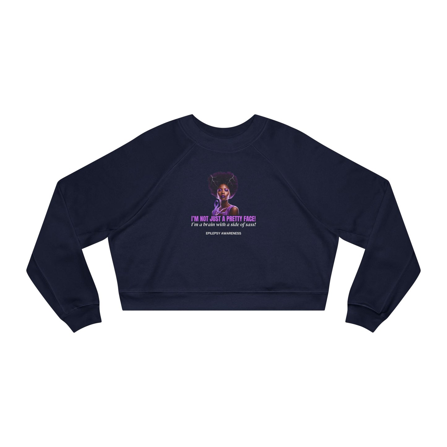 Sassy Brain Women's Cropped Fleece Pullover