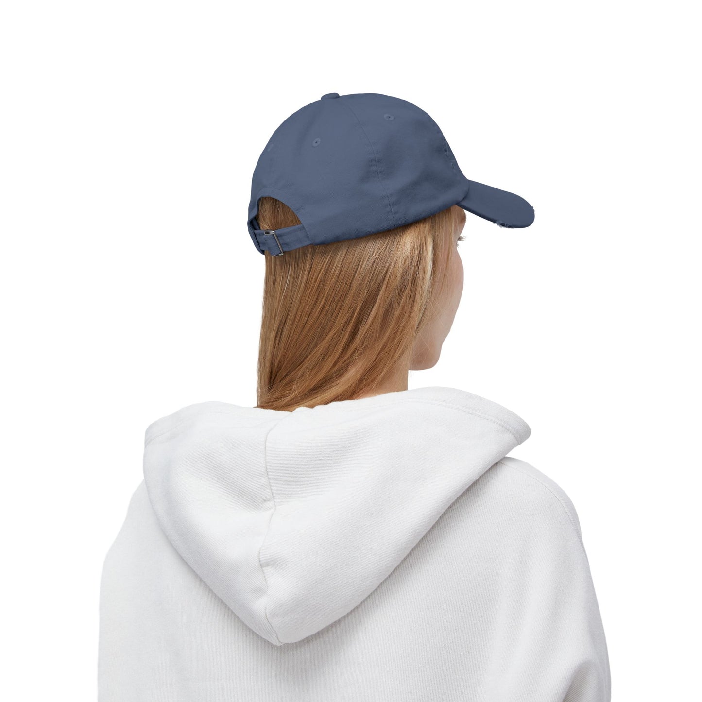 Unisex Distressed Cap - 'Graceful as a Cat' Fun Cat Lover Hat