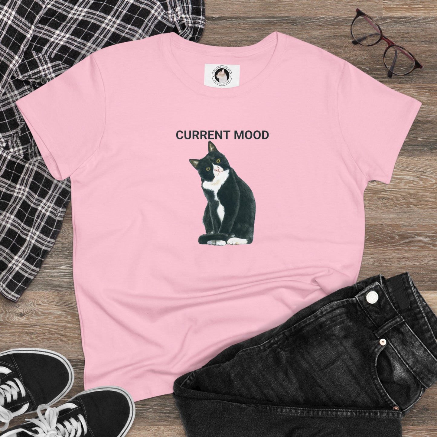 Current Mood: Wha? Women's Midweight Cotton Tee