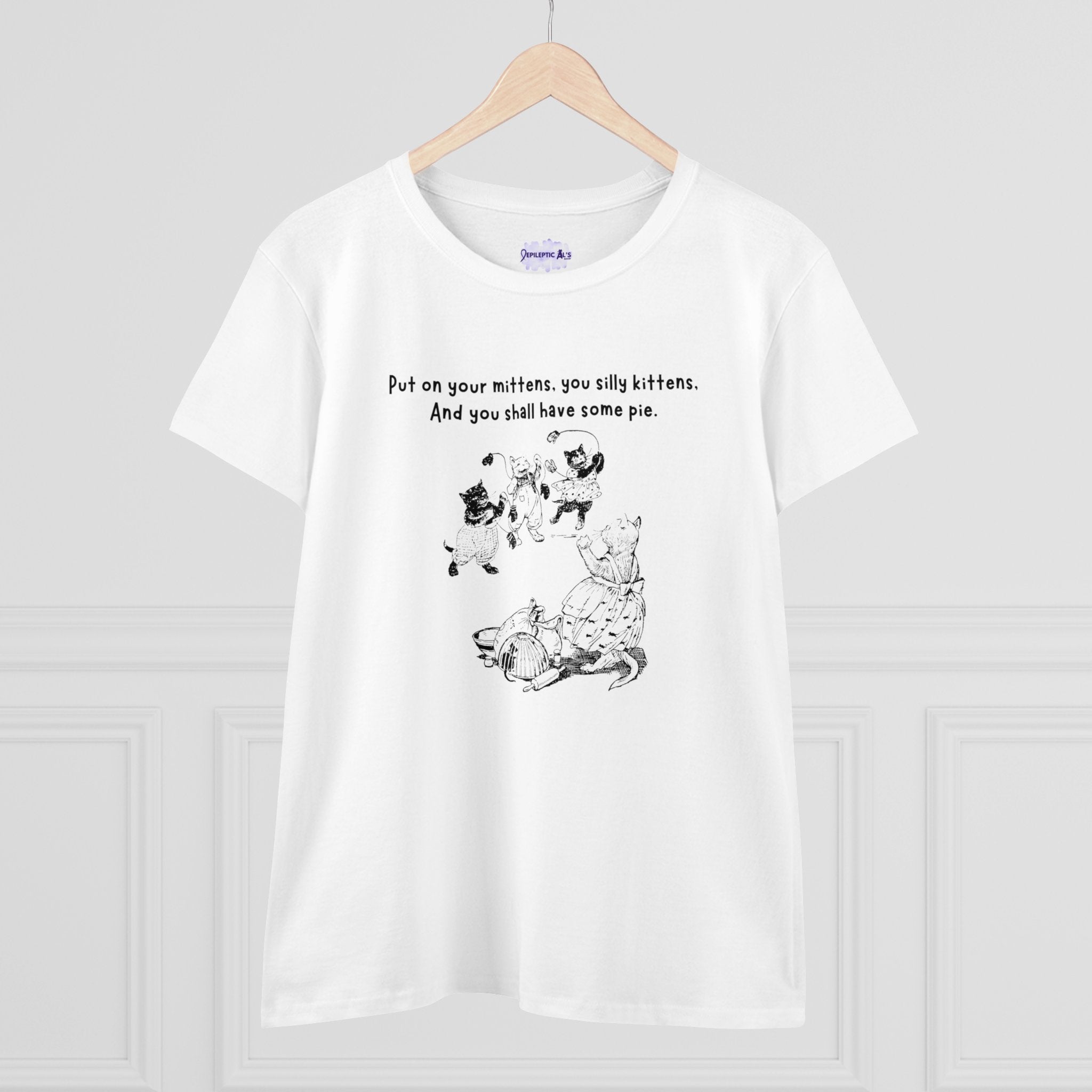 Kittens and Mittens Women's Midweight Cotton Tee - T - Shirt - Epileptic Al’s Shop