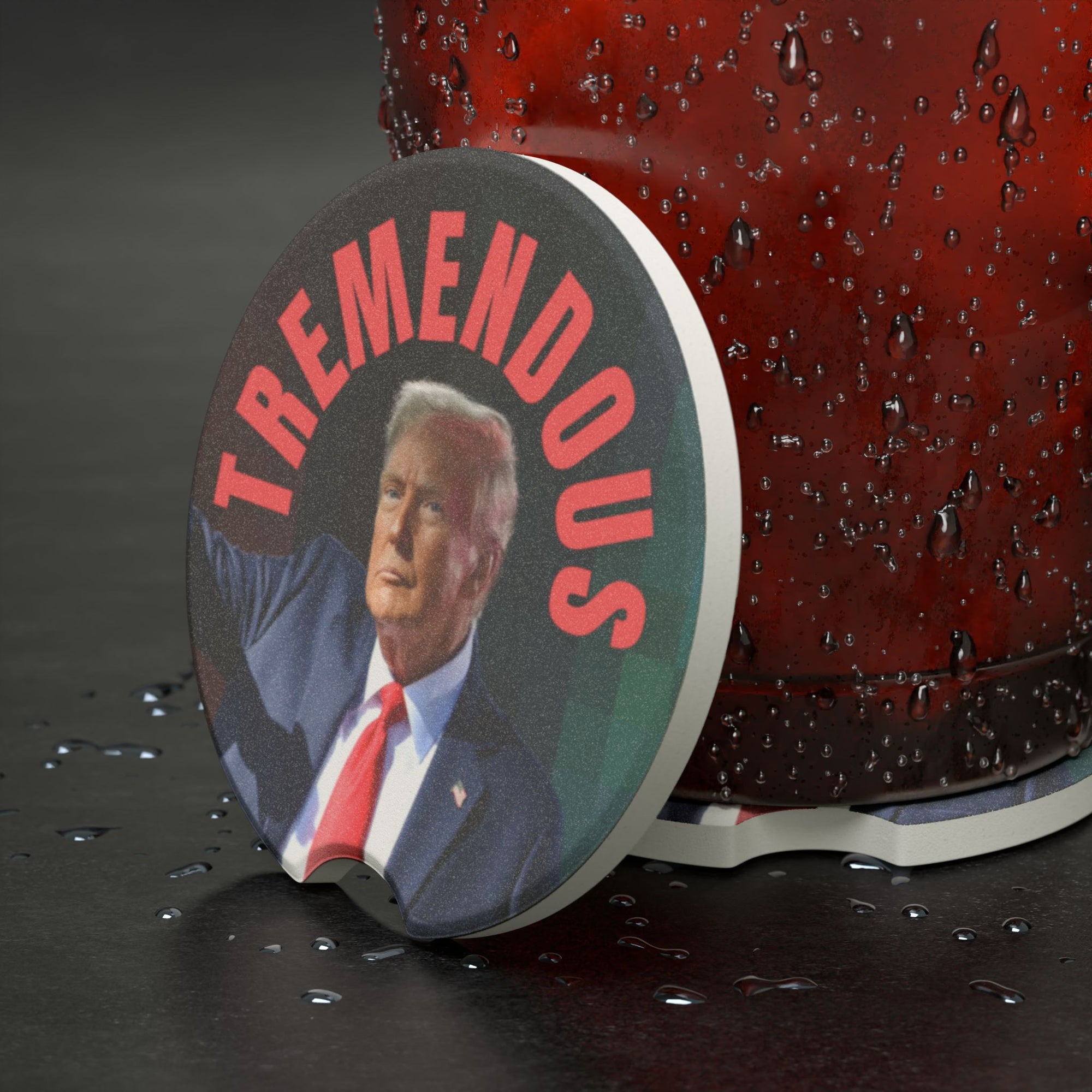 Tremendous Trump Soapstone Car Coaster