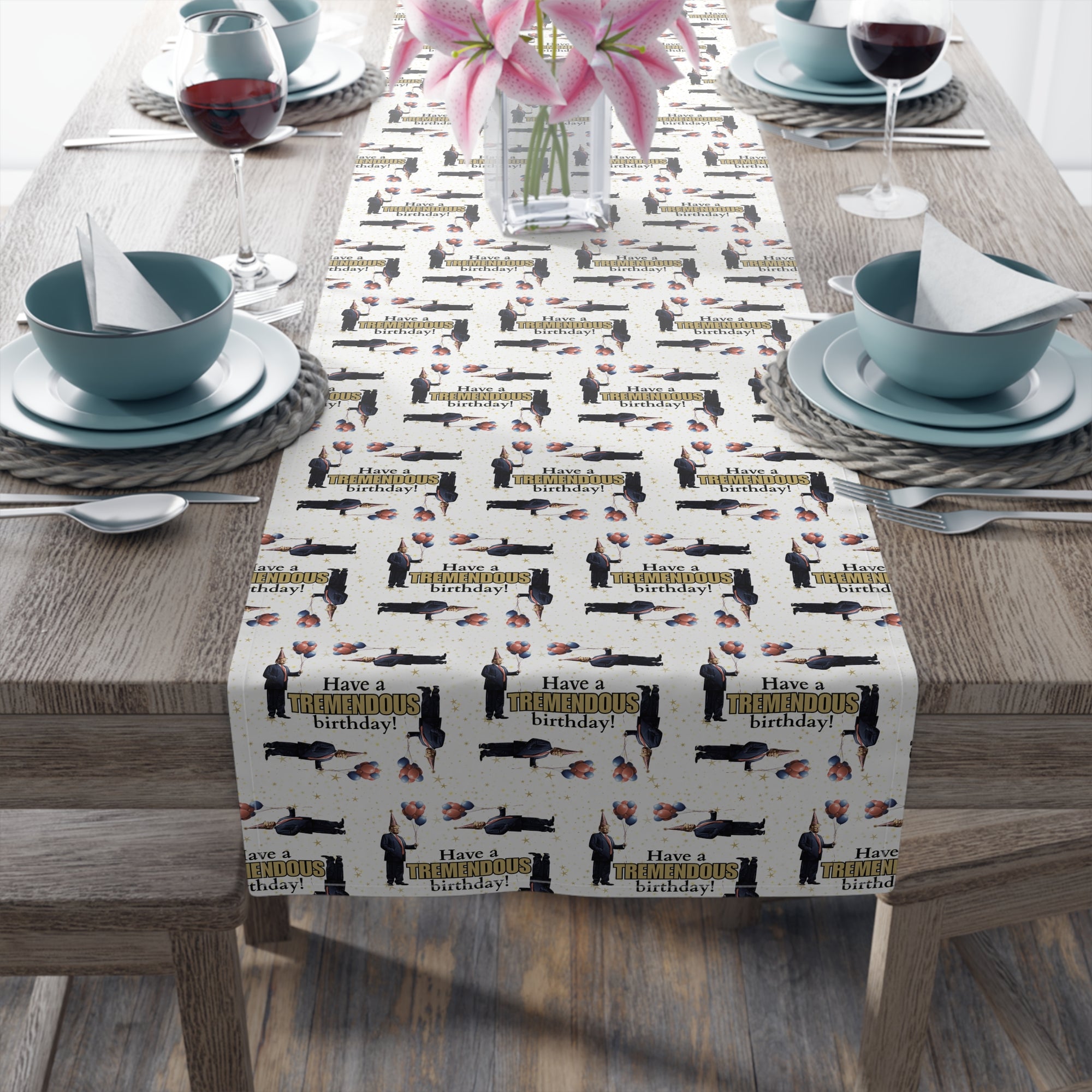 Tremendous Trump Birthday Table Runner