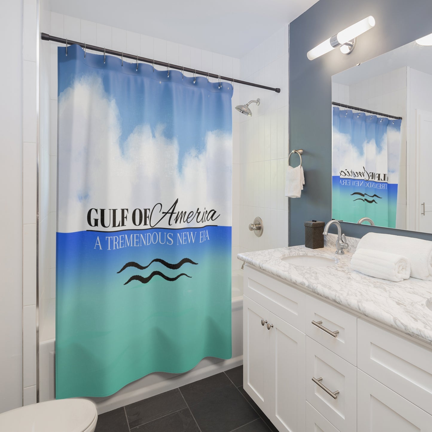 Gulf of America Tremendous New Age Shower Curtain