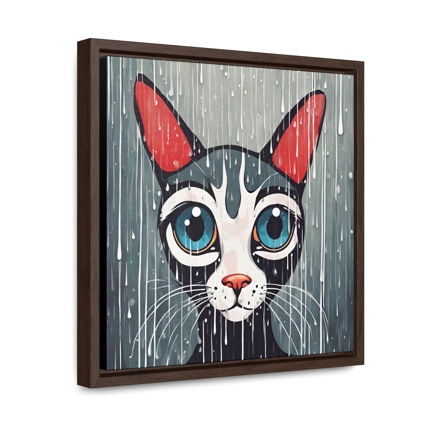 Blue Eyed Cat Gallery Canvas Wraps, Square Frame - Canvas - Epileptic Al’s Shop