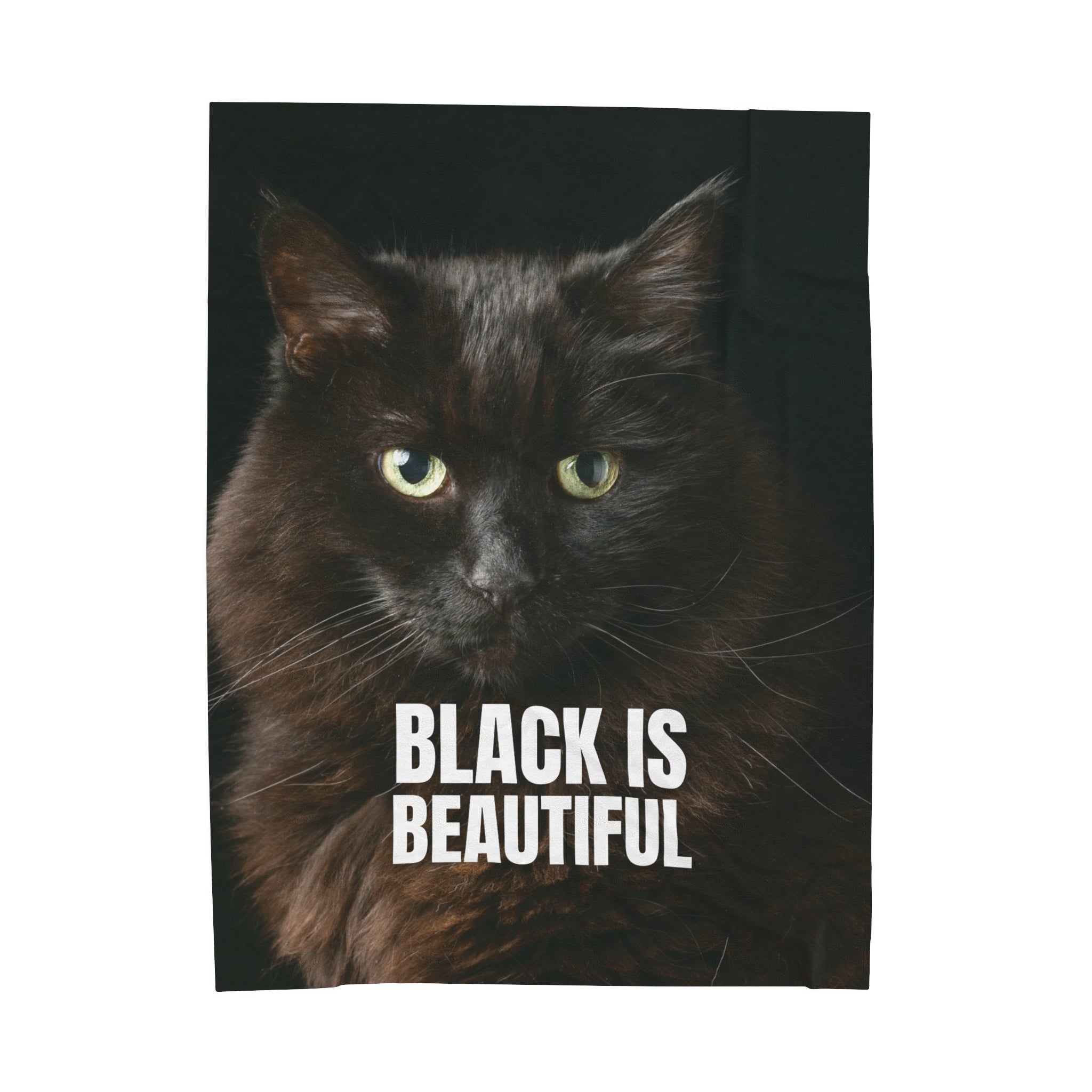 Photo depicting the Black is Beautiful Velveteen Plush Blanket from EpiAl's Shop.