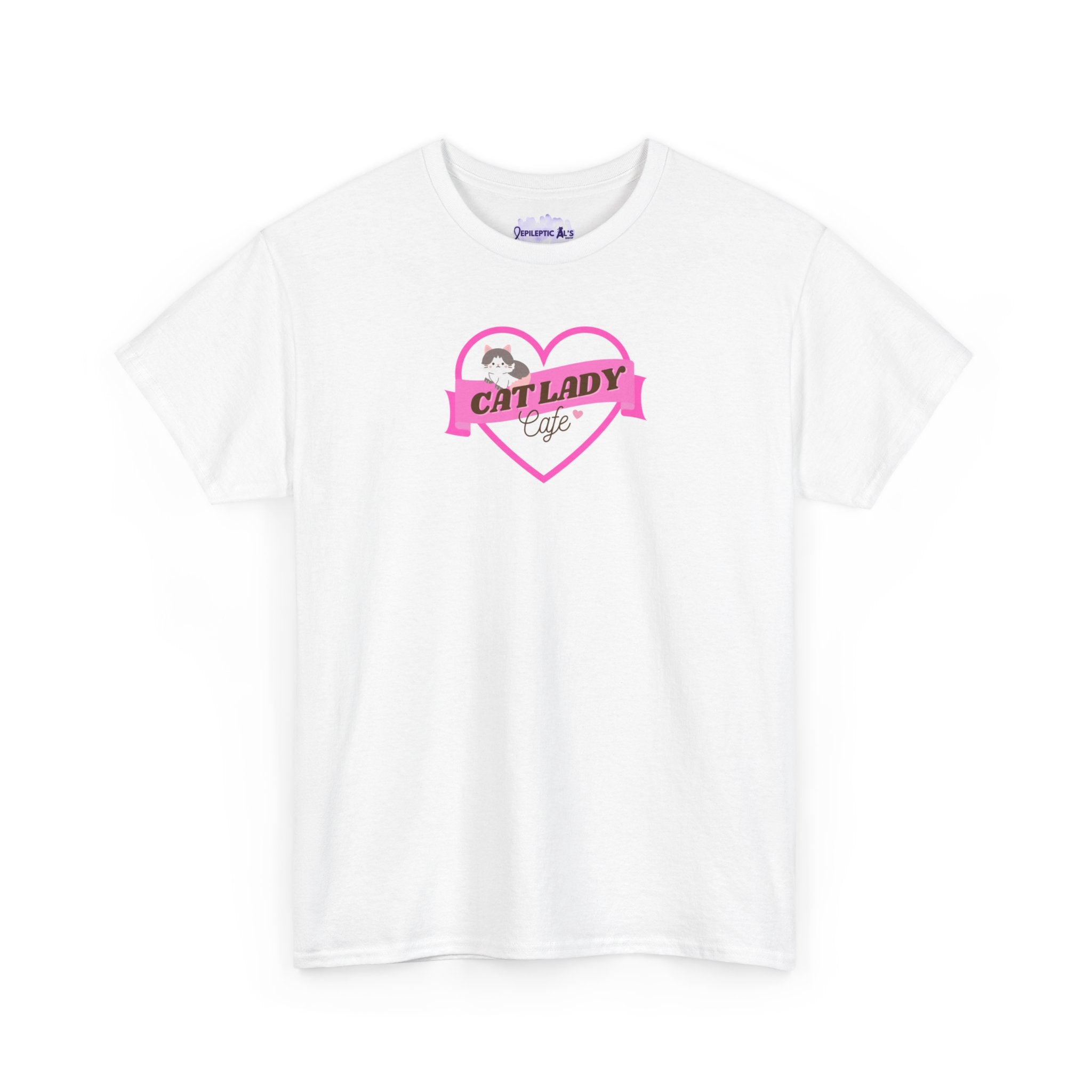 Cat Lady Cafe Unisex Heavy Cotton Tee - EpiAl's Shop