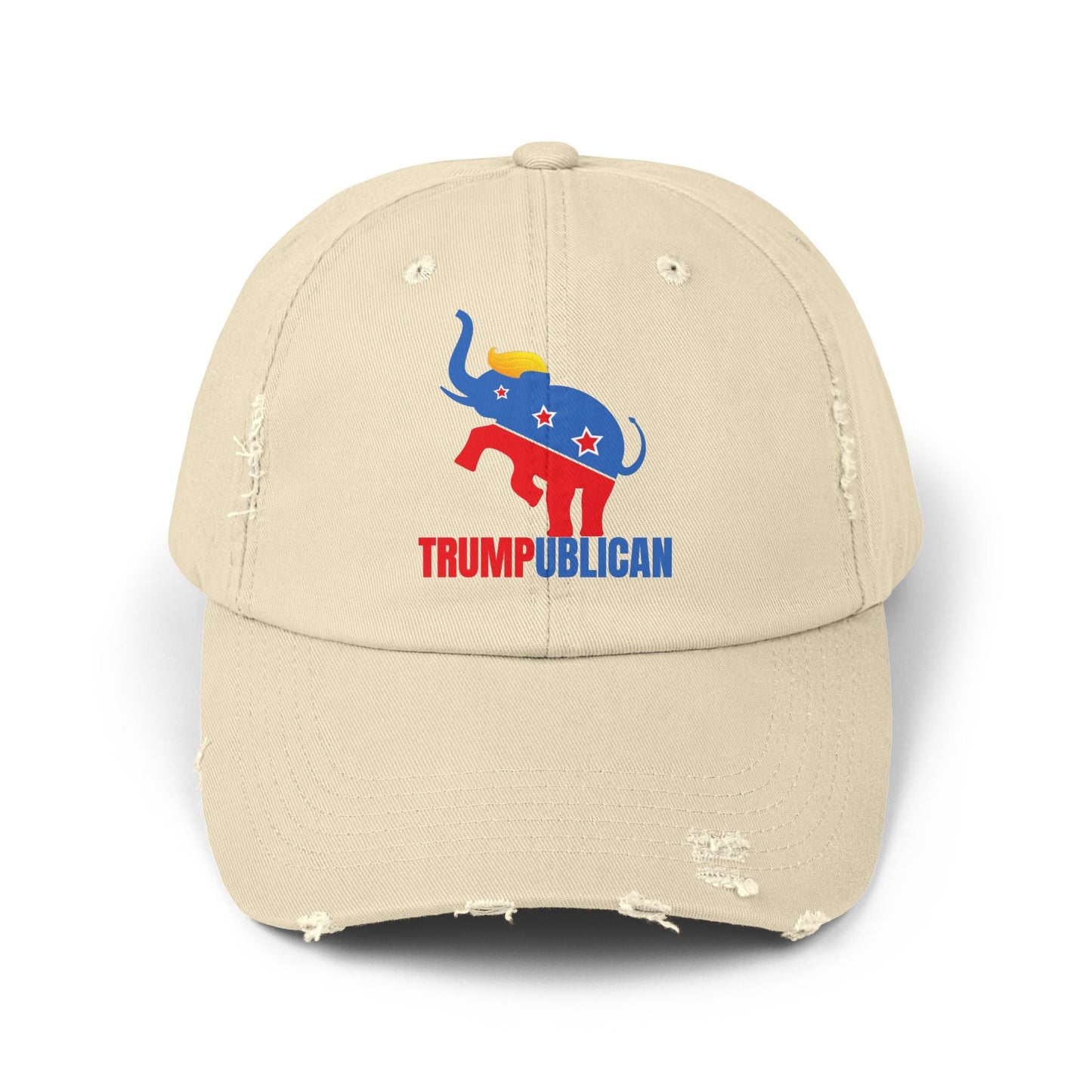 Trumpublican Unisex Distressed Cap Printify