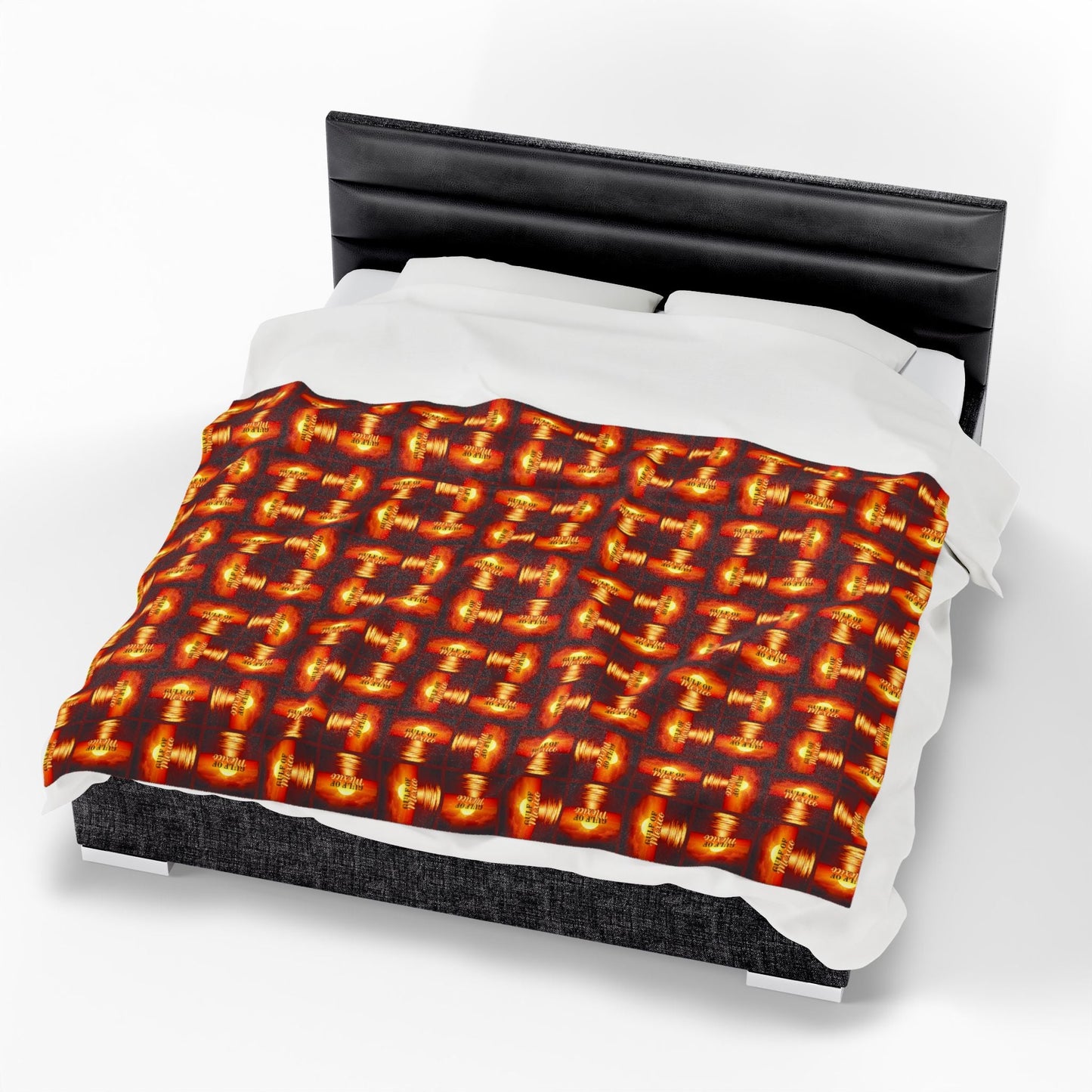 Cozy Velveteen Plush Blanket - Sunset Gulf of Mexico Design Printify