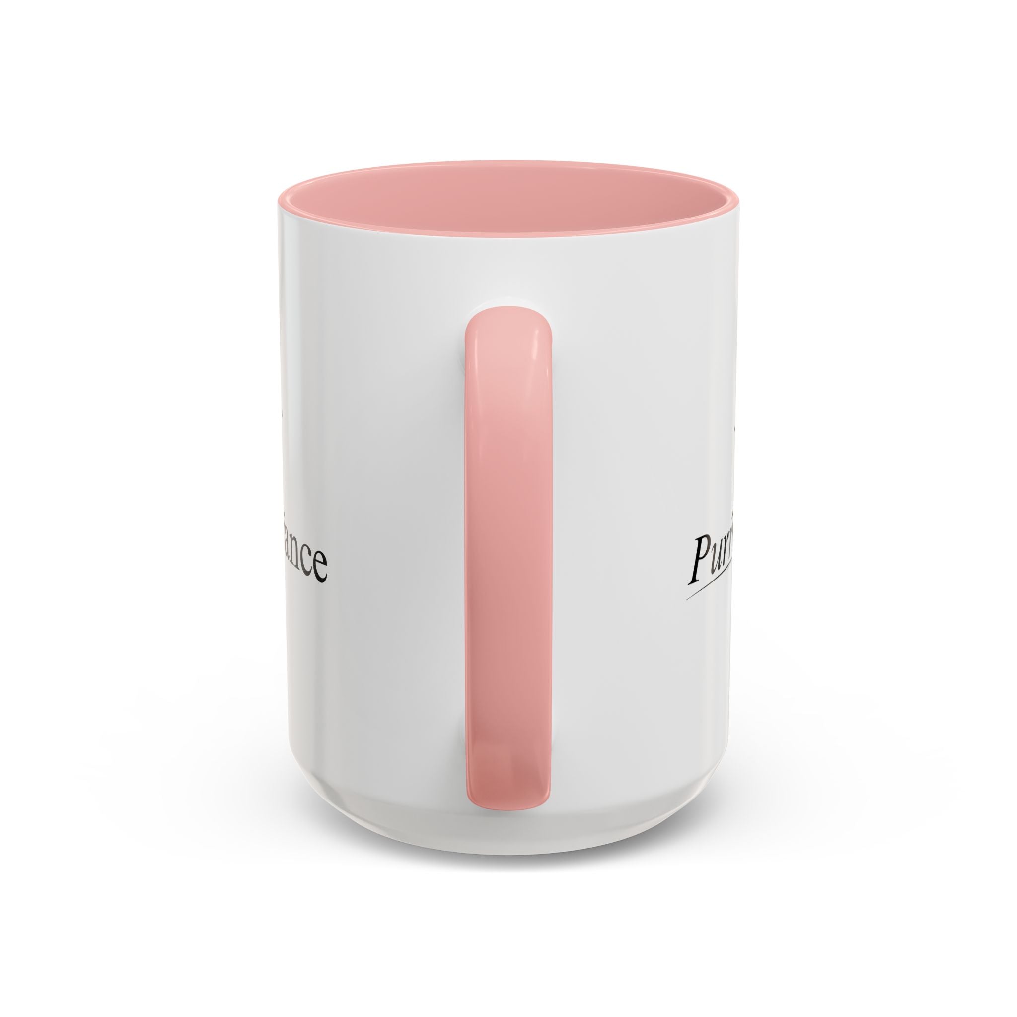 Photo depicting the Purrseverance Accent Coffee Mug (11, 15oz) from EpiAl's Shop.