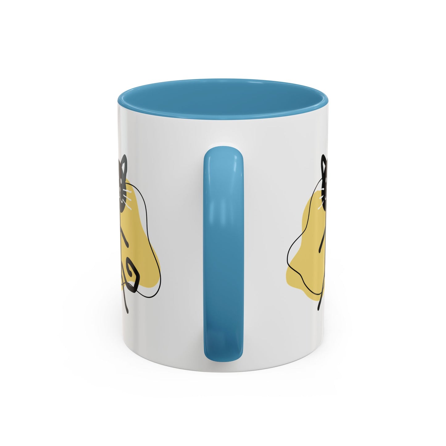 Playful Cat Accent Coffee Mug - 11oz & 15oz