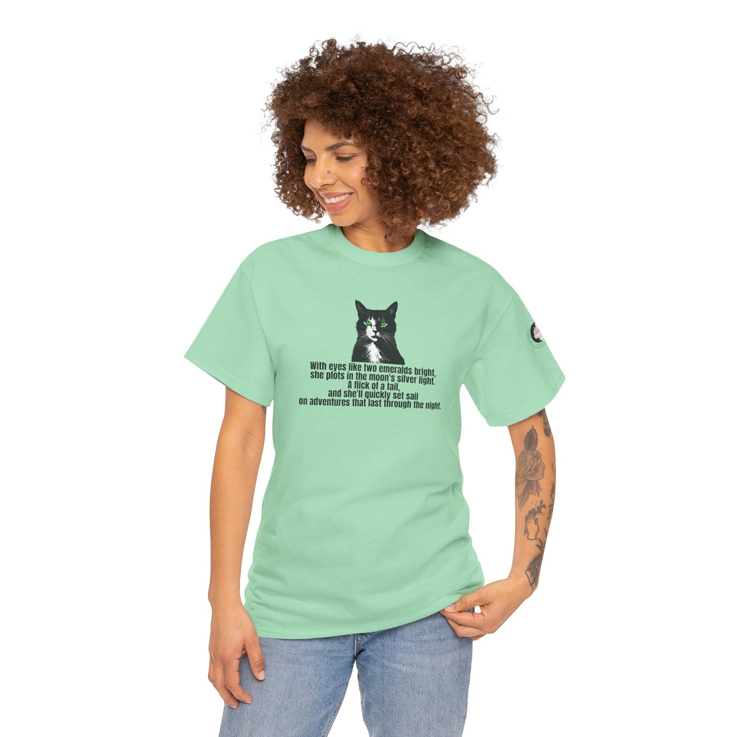 Emerald Eyed Mischief Unisex Heavy Cotton Tee