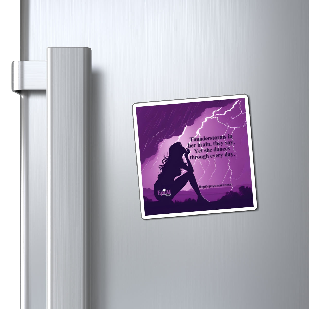 Empowering Epilepsy Awareness Magnet - "Thunderstorms in Her Brain" Design