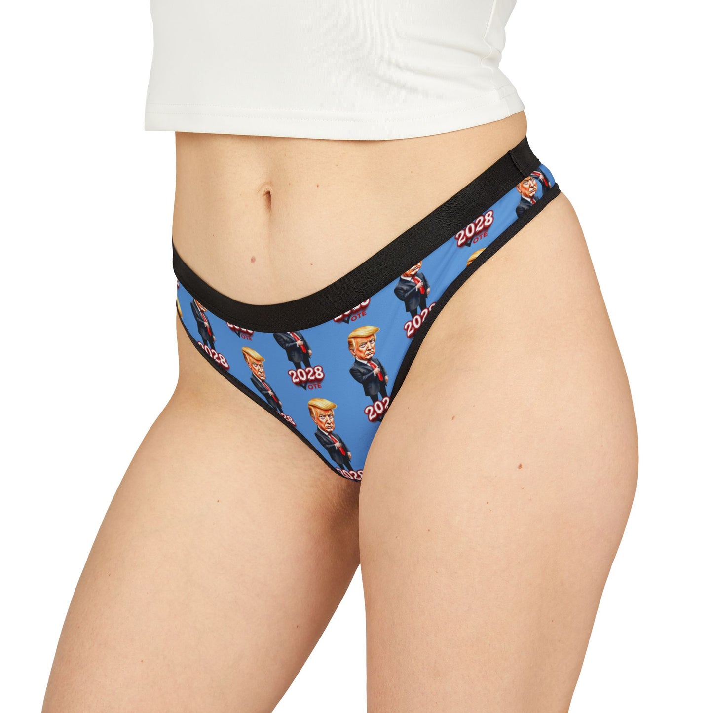 2028 Vote Women's Thongs - Playful Political Underwear for Election Enthusiasts