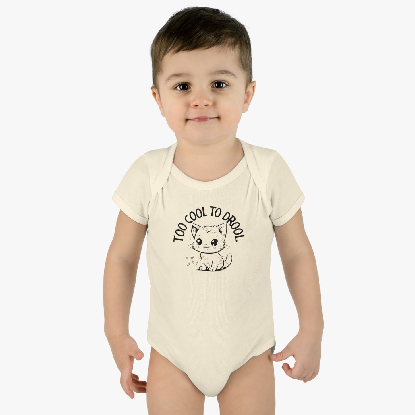 Too Cool To Drool Infant Baby Rib Bodysuit