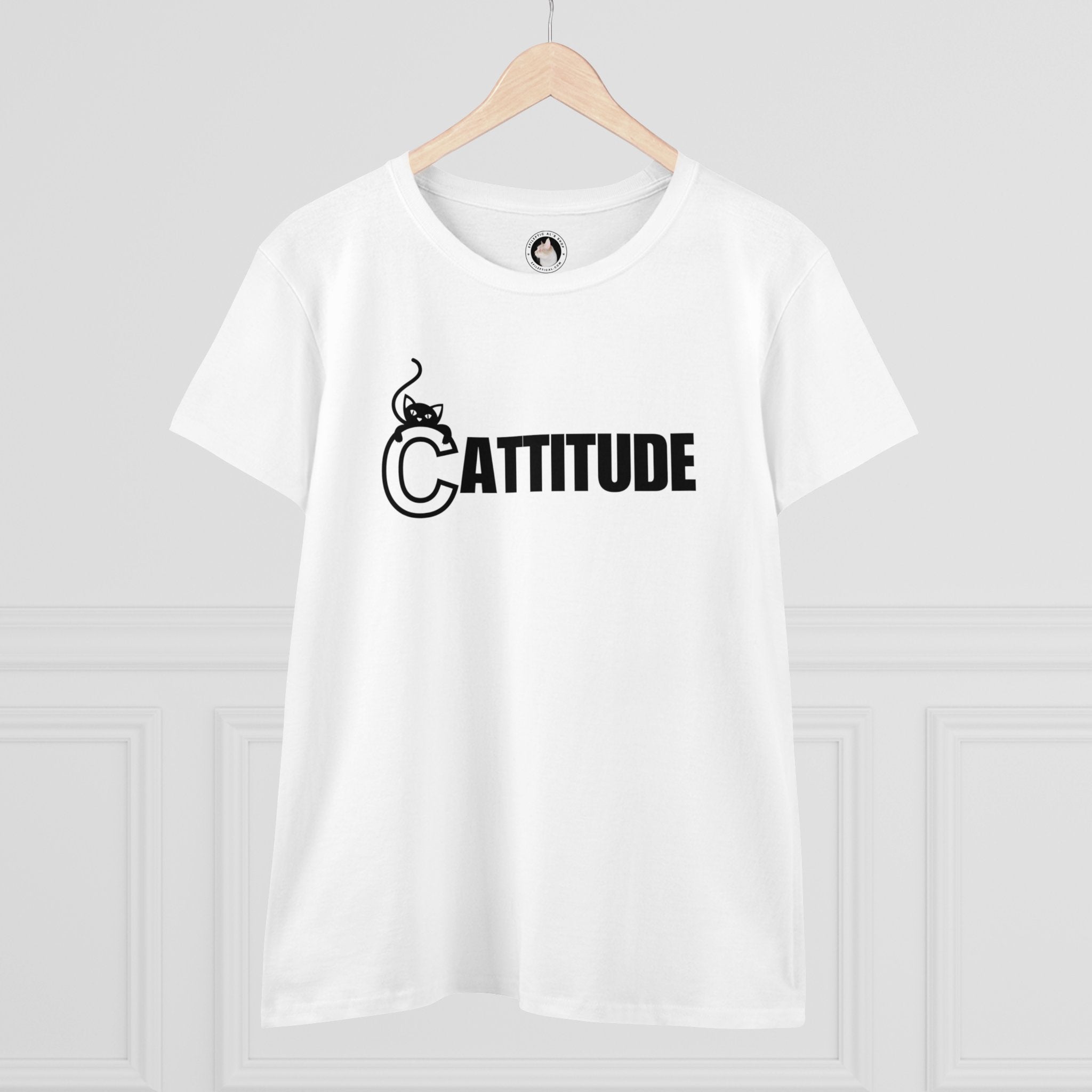 Cattitude Women's Midweight Cotton Tee - T - Shirt - Epileptic Al’s Shop