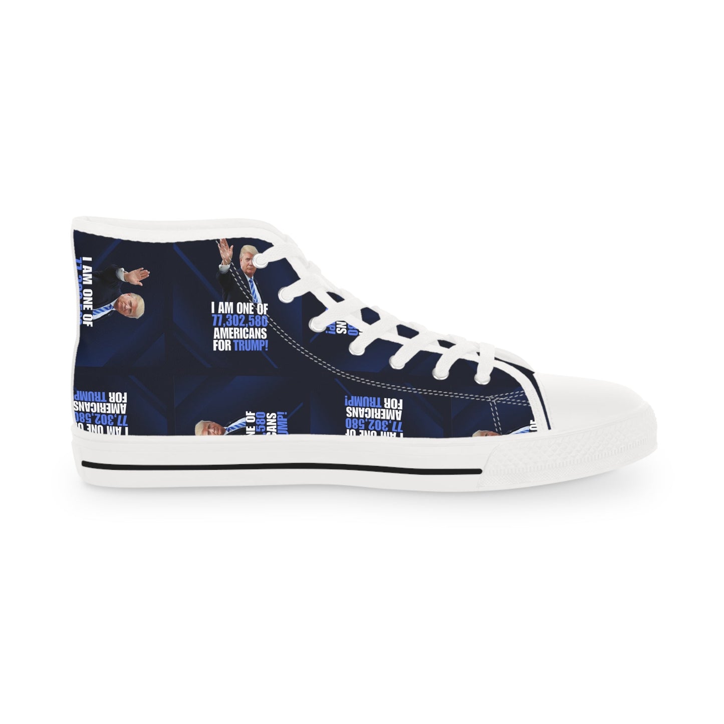Men's High Top Sneakers – 'I Am One of the Americans for Trump' Statement Shoes Printify