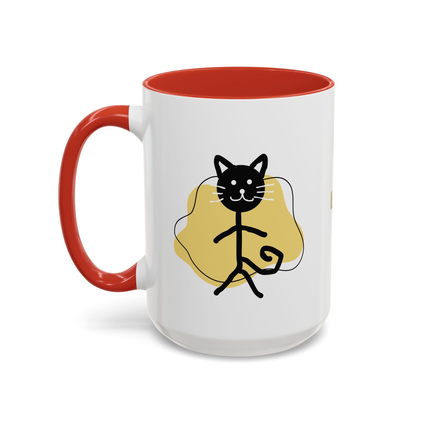 Playful Cat Accent Coffee Mug - 11oz & 15oz