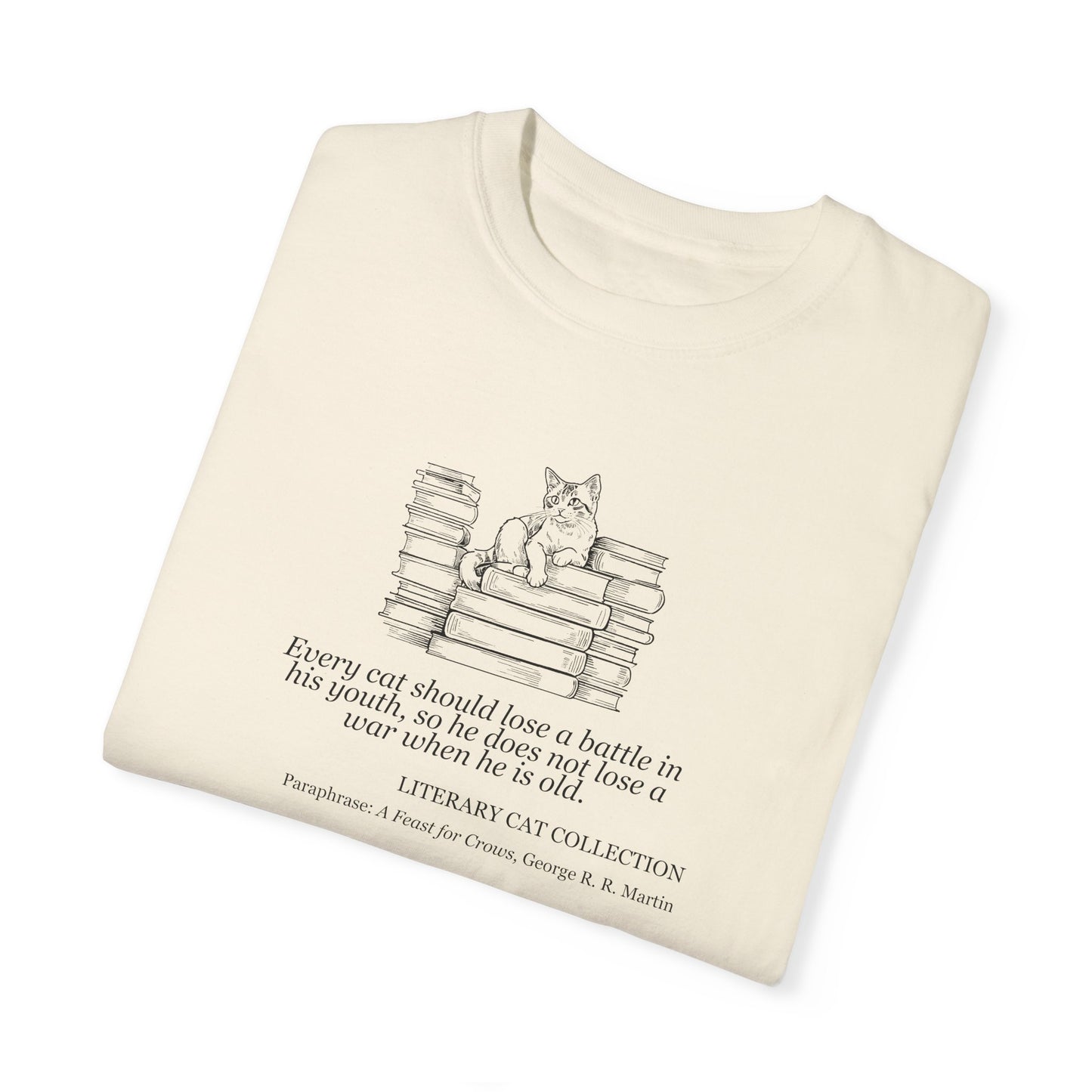 Literary Cat Unisex T-Shirt - A Feast for Crows