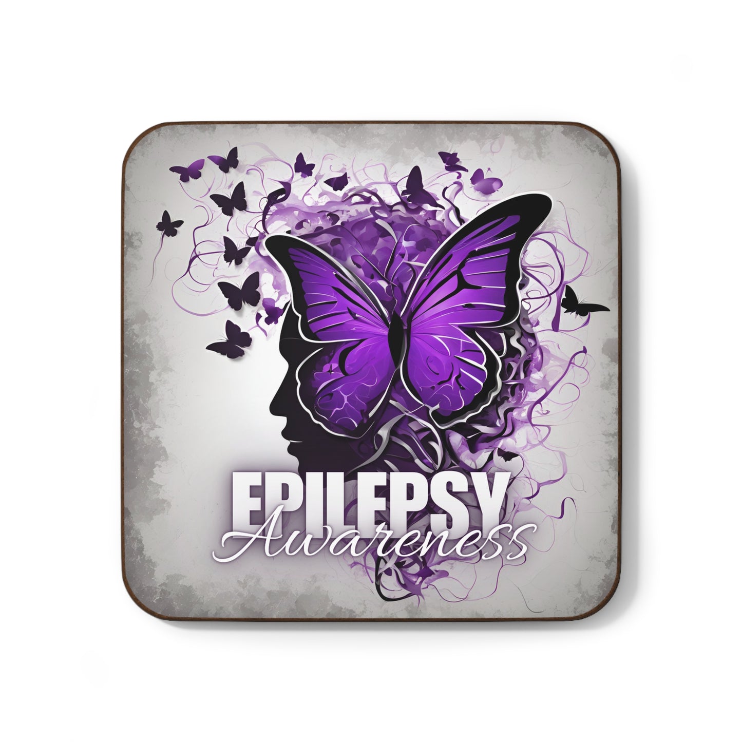 Epilepsy Awareness Hardboard Back Coaster