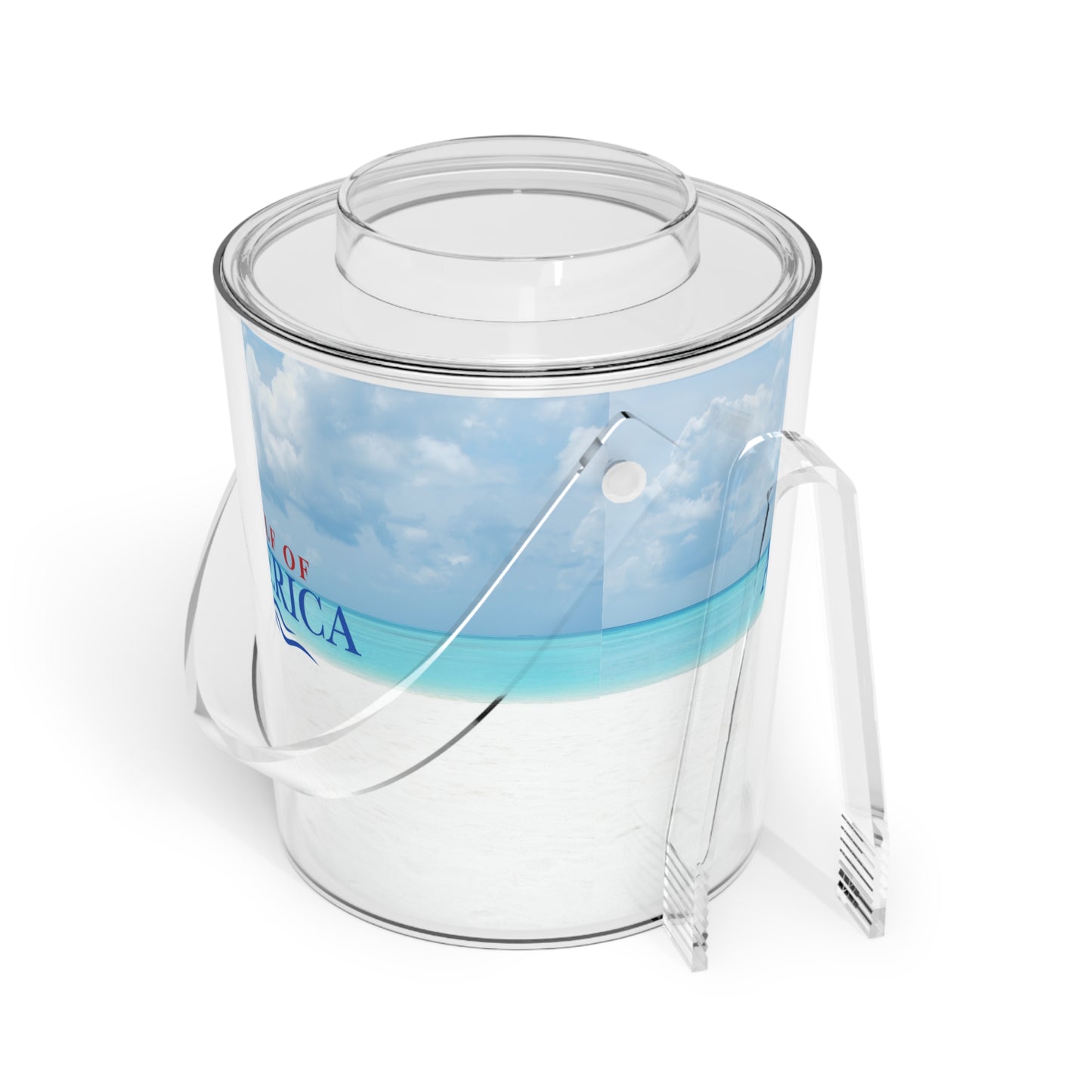 Gulf of America Ice Bucket with Tongs