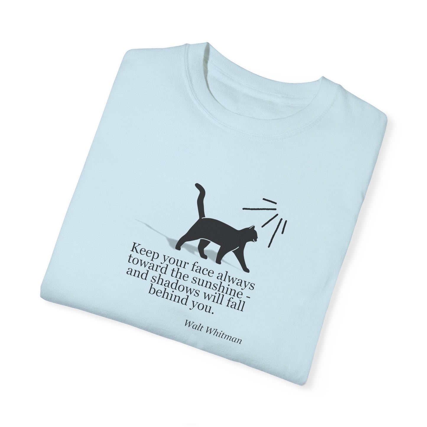 Inspirational Cat T-Shirt - Keep Your Face Towards the Sunshine