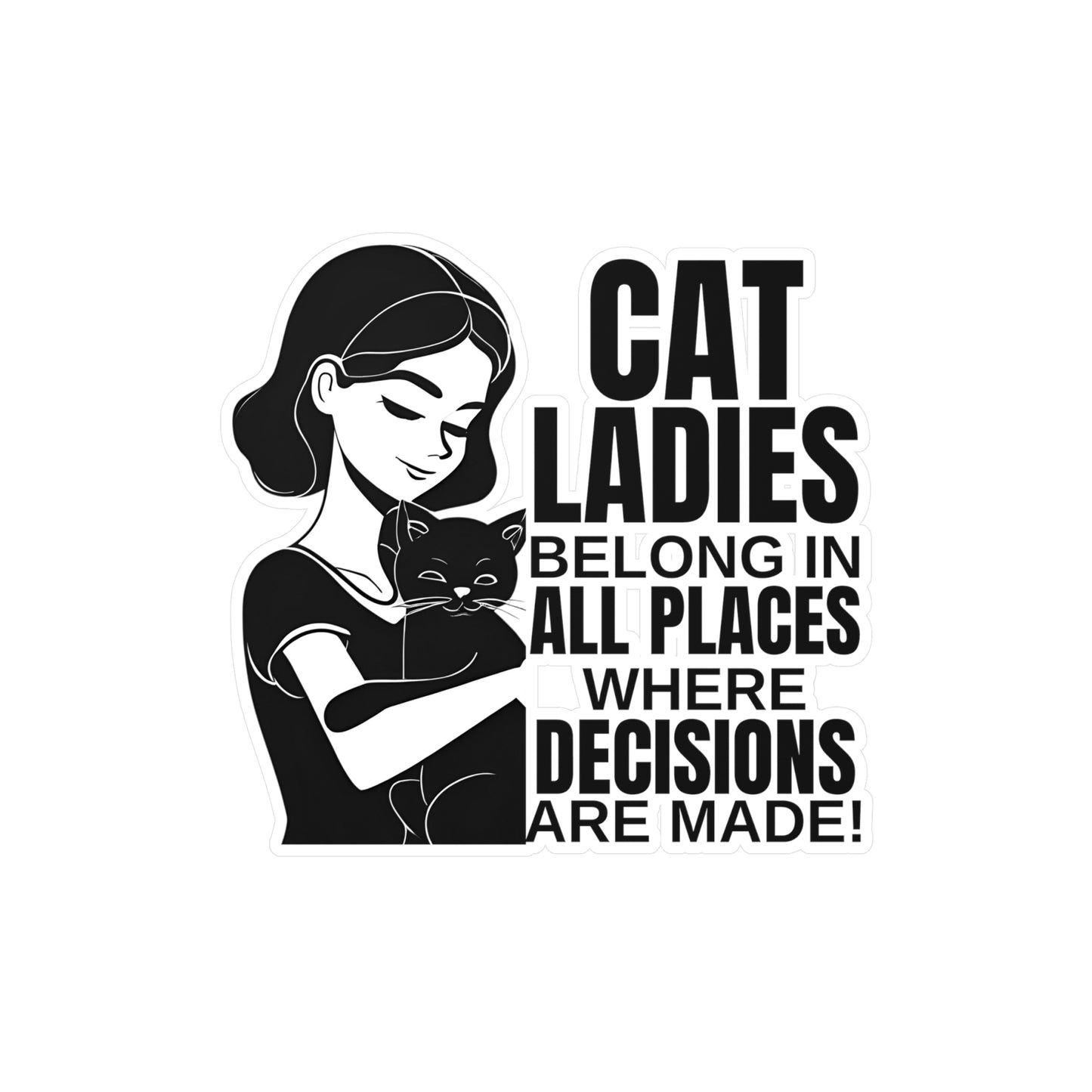 Cat Lady Vinyl Decal for Cat Lovers